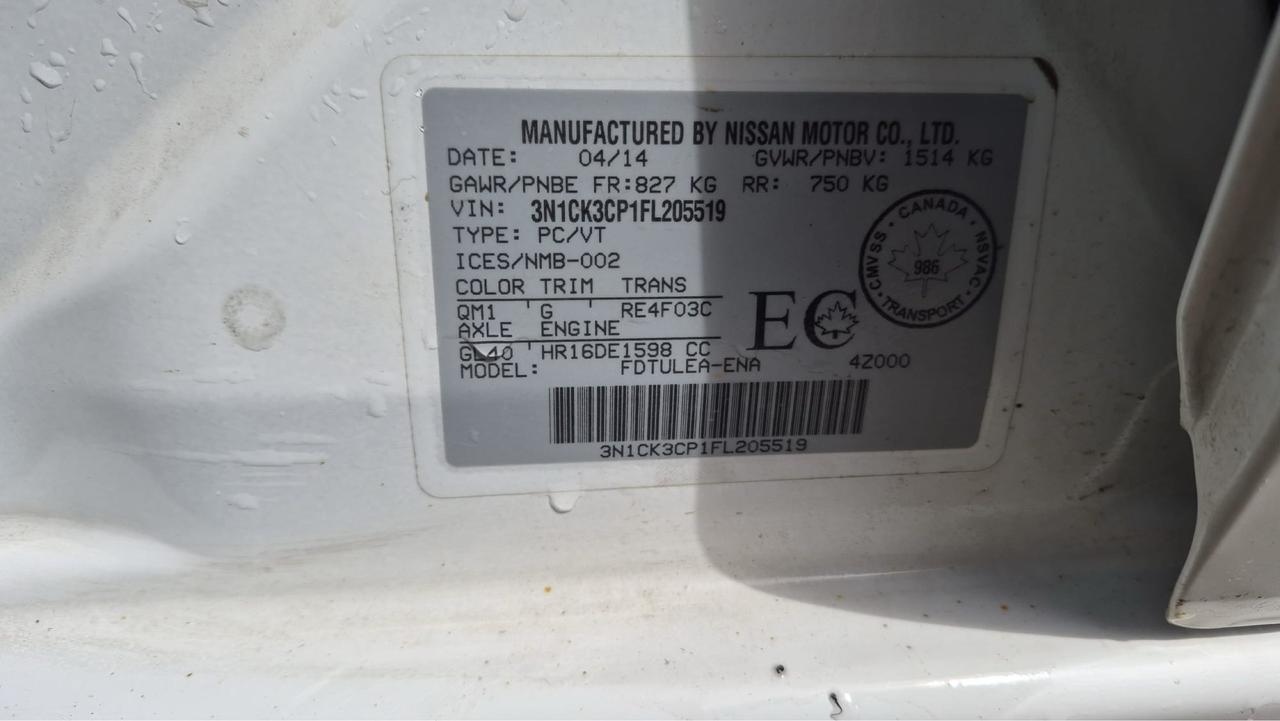 2015 Nissan Micra S, HATCH, NON CVT, ONLY 174KMS. AUTO, CERT Photo