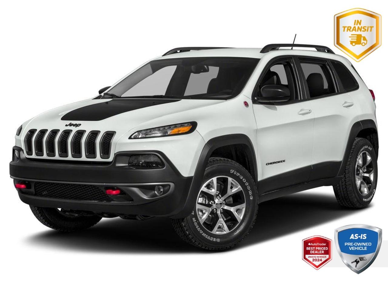 2016 Jeep Cherokee Trailhawk 3.2L V6 | ACTIVE DRIVE II | LEATHER | COLD WEATHER GRP | VENT & MEMORY SEATS | DUAL PANE SUNROOF | 17" BLK ALLOYS | 8.4" NAV Photo