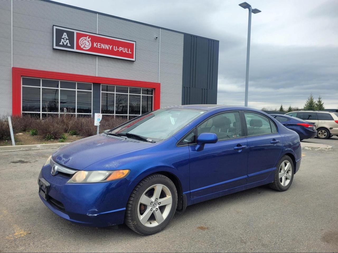 2007 Honda Civic in Atomic Blue metallic (Manual). The vehicle has 194,800km. The vehicle runs and drives ok. No check engine light. Multiple rust spots around the vehicle. We dont perform any mechanical/safety inspections. The vehicle is sold as is and might need some work.