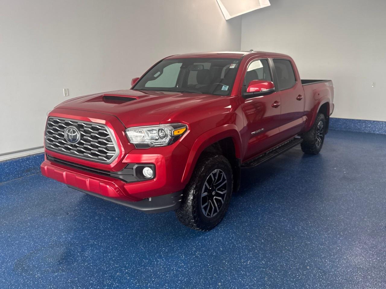 Recent Arrival! 2023 Toyota Tacoma TRD Sport V6 TRD Sport CrewCab | Low Kms | Zacks Certified. 6-Speed Automatic 4WD Barcelona Red Metallic 3.5L V6 DOHC 24V LEV3-ULEV70 278hp<br /><br /><br />4WD, 120V/400W Deck Mounted AC Power, 17''' Machined Alloy Wheels, 5''' Black Oval Tube Steps (TMS), 6 Speakers, Air Conditioning, Apple CarPlay/Android Auto, Color-Keyed Rear Bumper, Electronic Stability Control, Engine Immobilizer, Exterior Parking Camera Rear, Front Bucket Seats, Heated door mirrors, Navigation System, Power windows, Radio: Audio, Remote keyless entry, Telescoping steering wheel, Tilt steering wheel, TRD Sport Package.<br /><br />Certification Program Details: Fresh 2 Yr MVI | 30 day warranty* | 110 point inspection | Full tank of fuel | Krown rustproofed | Flexible financing options | Professionally detailed<br /><br />This vehicle is Zacks Certified! You're approved! We work with you. Together we'll find a solution that makes sense for your individual situation. Please visit us or call 902 843-3900 to learn about our great selection.<br /><br />With 22 lenders available Zack's Auto Sales can offer our customers with the lowest available interest rate. Thank you for taking the time to check out our selection!