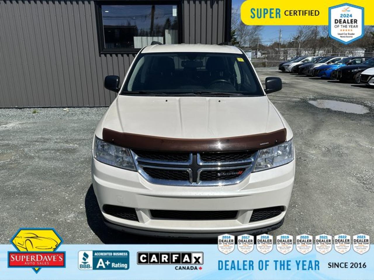 Meet the 2016 Dodge Journey Canada Value Package   a Super Certified, low-mileage SUV with 84,078 km thats built for everyday life and weekend plans. The 2.4L 4-cylinder and smooth 4-speed automatic deliver dependable, efficient performance while front-wheel drive keeps things predictable in daily driving. Inside youll find comfortable black premium cloth bucket seats for five, thoughtful conveniences like multi-zone A/C, keyless start and entry, and a pass-through rear seat that makes hauling gear or longer items simple.<br><p>THE SUPER DAVES ADVANTAGE</p> <p>BUY REMOTE - No need to visit the dealership. Through email, text, or a phone call, you can complete the purchase of your next vehicle all without leaving your house!</p> <p>DELIVERED TO YOUR DOOR - Your new car, delivered straight to your door! When buying your car with Super Daves, well arrange a fast and secure delivery. Just pick a time that works for you and well bring you your new wheels!</p> <p>PEACE OF MIND WARRANTY - Every vehicle we sell comes backed with a warranty so you can drive with confidence.</p> <p>EXTENDED COVERAGE - Get added protection on your new car and drive confidently with our selection of competitively priced extended warranties.</p> <p>WE ACCEPT TRADES - We&rsquo;ll accept your trade for top dollar! We&rsquo;ll assess your trade in with a few quick questions and offer a guaranteed value for your ride. We&rsquo;ll even come pick up your trade when we deliver your new car.</p> <p>SUPER CERTIFIED INSPECTION - Every vehicle undergoes an extensive 120 point inspection, that ensure you get a safe, high quality used vehicle every time.</p> <p>FREE CARFAX VEHICLE HISTORY REPORT - If youre buying used, its important to know your cars history. Thats why we provide a free vehicle history report that lists any accidents, prior defects, and other important information that may be useful to you in your decision.</p> <p>METICULOUSLY DETAILED &ndash; Buying used doesn&rsquo;t mean buying grubby. We want your car to shine and sparkle when it arrives to you. Our professional team of detailers will have your new-to-you ride looking new car fresh.</p> <p>(Please note that we make all attempt to verify equipment, trim levels, options, accessories, kilometers and price listed in our ads however we make no guarantees regarding the accuracy of these ads online. Features are populated by VIN decoder from manufacturers original specifications. Some equipment such as wheels and wheels sizes, along with other equipment or features may have changed or may not be present. We do not guarantee a vehicle manual, manuals can be typically found online in the rare event the vehicle does not have one. Please verify all listed information with our dealership in person before purchase. The sale price does not include any ongoing subscription based services such as Satellite Radio. Any software or hardware updates needed to run any of these systems would also be the responsibility of the client. All listed payments are OAC which means On Approved Credit and are estimated without taxes and fees as these may vary from deal to deal, taxes and fees are extra. As these payments are based off our lenders best offering they may be subject to change without notice. Please ensure this vehicle is ready to be viewed at the dealership by making an appointment with our sales staff. We cannot guarantee this vehicle will be on premises and ready for viewing unless and appointment has been made.)</p>