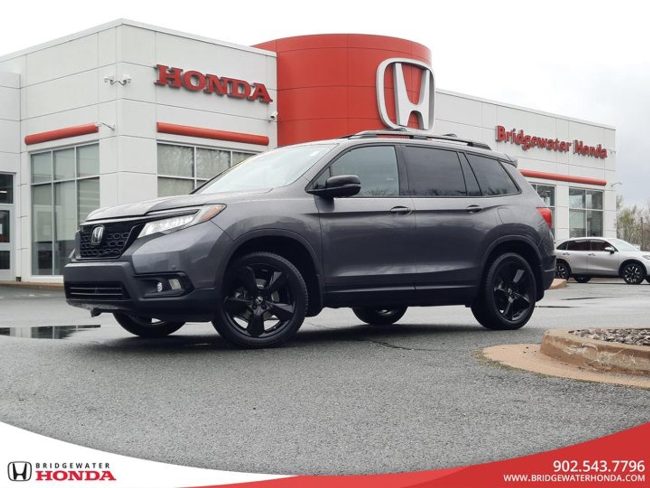 Gray 2021 Honda Passport Touring AWD9-Speed Automatic 3.5L V6Steele Certified & MVIShop with confidence knowing this Steele Certified vehicle has been thoroughly inspected, serviced, and professionally reconditioned to meet our high standards. This vehicle has been dealer maintained.Both Front Control ArmsFront Brake Rotors and PadsFiltersWipersEvery vehicle includes:85-Point InspectionCurrent Motor Vehicle Inspection (MVI)Fresh Oil & Filter ChangeProfessional Interior & Exterior DetailComplimentary CARFAX Vehicle History ReportBrakes & Tires Certified with 60% or More Life RemainingWarranty Upgrade Options AvailableFlexible Financing SolutionsAll Trade-Ins WelcomeWe Want Your Car!Thinking about trading or selling?We want your vehicle and buy all makes and models. Whether youre upgrading, downsizing, or simply looking to sell, well offer a competitive value and make the process quick and easy.Contact us today for a free appraisal!With over 700 customers helped each year, our team is committed to providing a transparent, stress-free buying experience from start to finish.Quality vehicles, competitive financing, and a team thats here to help every step of the way.Your next vehicle is waiting lets find the right one for you today.