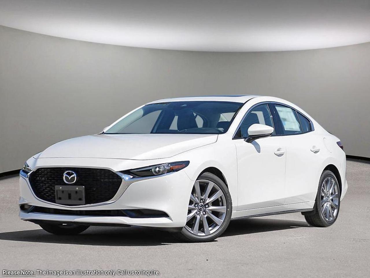 Experience the perfect blend of style, performance, and technology with the 2026 Mazda Mazda3 GT i-ACTIV AWD in sleek Black. Powered by a spirited 2.5L SKYACTIV-G engine paired with a smooth 6-speed automatic transmission and advanced all-wheel drive, this Mazda3 delivers confident handling in all conditions.Step inside to luxurious leather-trimmed seats with heated front cushions and enjoy premium Bose sound, wireless Apple CarPlay and Android Auto, plus wireless charging  all designed to keep you connected and comfortable. Safety is paramount with an array of 10 airbags, advanced driver aids like lane departure prevention, blind spot monitoring, and adaptive cruise control.The Mazda3 GTs elegant design commands attention with 18 silver metallic alloy wheels, LED adaptive headlights, and refined chrome accents. Whether navigating city streets or cruising the open road, this Mazda3 combines dynamic performance, convenience, and sophistication in one exceptional package.Visit Go Mazda today and elevate your drive with the 2026 Mazda Mazda3 GT i-ACTIV AWD!Go Mazda is an AMVIC licensed business