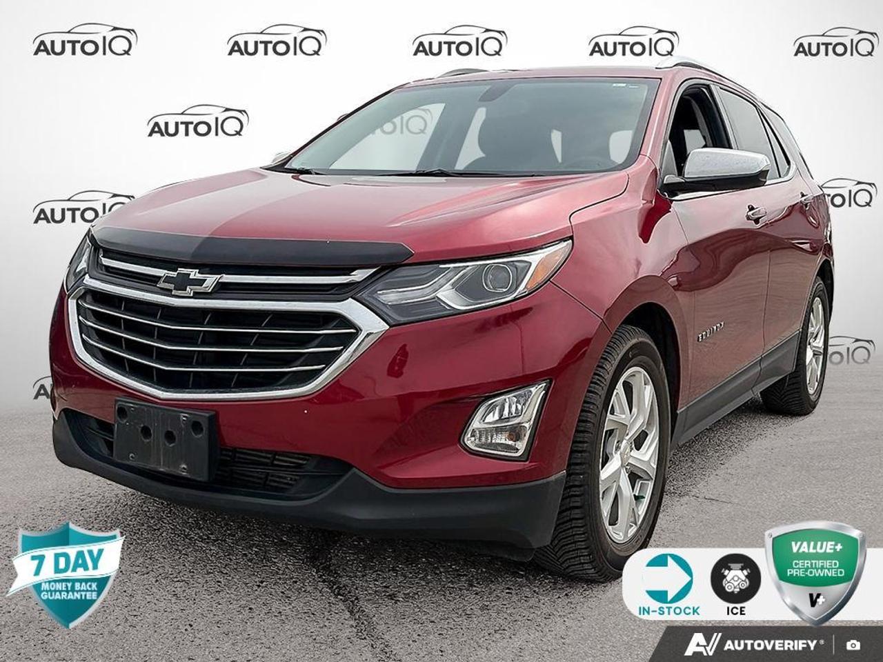 <b>MARKET VALUE PRICED:</b> Safety Inspected & Ready.<br />- <b>OEM EXPERTISE:</b> As a Franchise Dealer, we have exclusive access to this vehicle's full factory warranty & repair history.<br />- PRIME VALUE: Verified quality.<br />- See the Recon Report.<br /><br /><b>PERFORMANCE & CAPABILITY: </b>A great find! This well-maintained <b>2018 Chevrolet Equinox Premier</b> finished in Red with a interior, creating a bold, vibrant, and energetic statement. As a versatile Sport Utility Vehicle (SUV), it combines a commanding view of the road with flexible cargo space and seating, perfect for various lifestyles. Powered by a responsive <b>1.5L 4cyl</b> engine paired with a smooth <b>6 Speed Automatic</b> and a confident <b>Front Wheel Drive</b> system.<br /><br /><b>MARKET VALUE: </b><br /> - <b>Lower Mileage:</b> Features approximately <b>63,000</b> fewer km than the market average.<br /><br /><b>PROFILE & PEDIGREE: </b><br /> - <b>Shop with Confidence:</b> Over <b>23</b> high-resolution photos are online for you to view every detail.<br /><br /><b>MODEL REVIEWS: </b>A popular compact SUV appreciated for its comfortable ride, roomy seats for passengers, and intuitive infotainment system. Its <b>Front-Wheel Drive</b> layout is engineered for efficiency and predictable handling, making it a reliable choice for daily driving.<br />Powered by a versatile <b>1.5L 4cyl</b>, offering a great balance of performance and fuel efficiency. This proven <b>6-Speed Automatic</b> transmission is a reliable workhorse, built to manage power and provide smooth shifts under load.<br /><br /><b>EQUIPMENT: </b><br /><b>Safety & Driver Assistance:</b> PANIC ALARM, TRACTION CONTROL, ABS BRAKES, BRAKE ASSIST, DUAL FRONT IMPACT AIRBAGS, DUAL FRONT SIDE IMPACT AIRBAGS<br /><b>Comfort & Convenience:</b> POWER LIFTGATE, ILLUMINATED ENTRY, PASSENGER VANITY MIRROR, REMOTE KEYLESS ENTRY, OVERHEAD CONSOLE, POWER WINDOWS<br /><b>Technology & Entertainment:</b> TRIP COMPUTER, RADIO DATA SYSTEM, TACHOMETER, COMPASS, OUTSIDE TEMPERATURE DISPLAY, SIRIUSXM SATELLITE RADIO<br /><b>Performance & Capability:</b> TRAILER SWAY CONTROL, FOUR WHEEL INDEPENDENT SUSPENSION, FRONT ANTI-ROLL BAR, REAR ANTI-ROLL BAR, SPEED-SENSING STEERING<br /><b>Exterior & Styling:</b> ALLOY WHEELS, SPOILER, DELAY-OFF HEADLIGHTS, FRONT FOG LIGHTS, FULLY AUTOMATIC HEADLIGHTS, PERIMETER/APPROACH LIGHTS<br /><br /><b>Ready to experience this Chevrolet Equinox?</b> Visit us for a test drive today!<br /><br /> <p></p> <h4>VALUE+ CERTIFIED PRE-OWNED VEHICLE</h4> <p>36-point Provincial Safety Inspection<br /> 172-point inspection combined mechanical, aesthetic, functional inspection including a vehicle report card<br /> Warranty: 30 Days or 1500 KMS on mechanical safety-related items and extended plans are available<br /> Complimentary CARFAX Vehicle History Report<br /> 2X Provincial safety standard for tire tread depth<br /> 2X Provincial safety standard for brake pad thickness<br /> 7 Day Money Back Guarantee*<br /> Market Value Report provided<br /> Complimentary 3 months SIRIUS XM satellite radio subscription on equipped vehicles<br /> Complimentary wash and vacuum<br /> Vehicle scanned for open recall notifications from manufacturer</p> <p>SPECIAL NOTE: This vehicle is reserved for AutoIQ's retail customers only. Please, No dealer calls. Errors & omissions excepted.</p> <p>*As-traded, specialty or high-performance vehicles are excluded from the 7-Day Money Back Guarantee Program (including, but not limited to Ford Shelby, Ford mustang GT, Ford Raptor, Chevrolet Corvette, Camaro 2SS, Camaro ZL1, V-Series Cadillac, Dodge/Jeep SRT, Hyundai N Line, all electric models)</p>