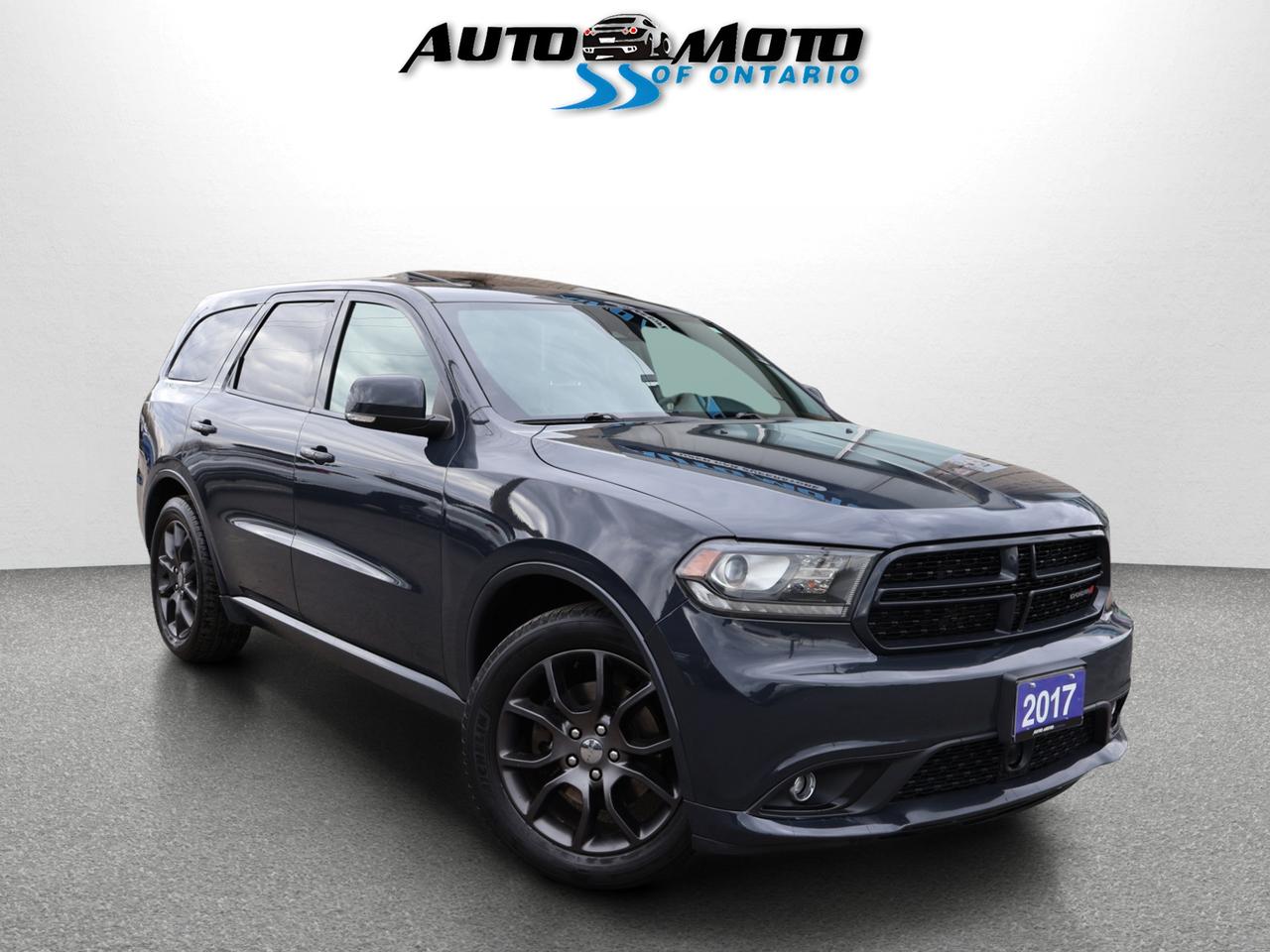 Used 2017 Dodge Durango R/T AWD HEMI CERTIFIED *ACCIDENT FREE* CAMERA NAV BLUETOOTH LEATHER HEATED SEATS SUNROOF CRUISE ALLOYS for sale in Burlington, ON