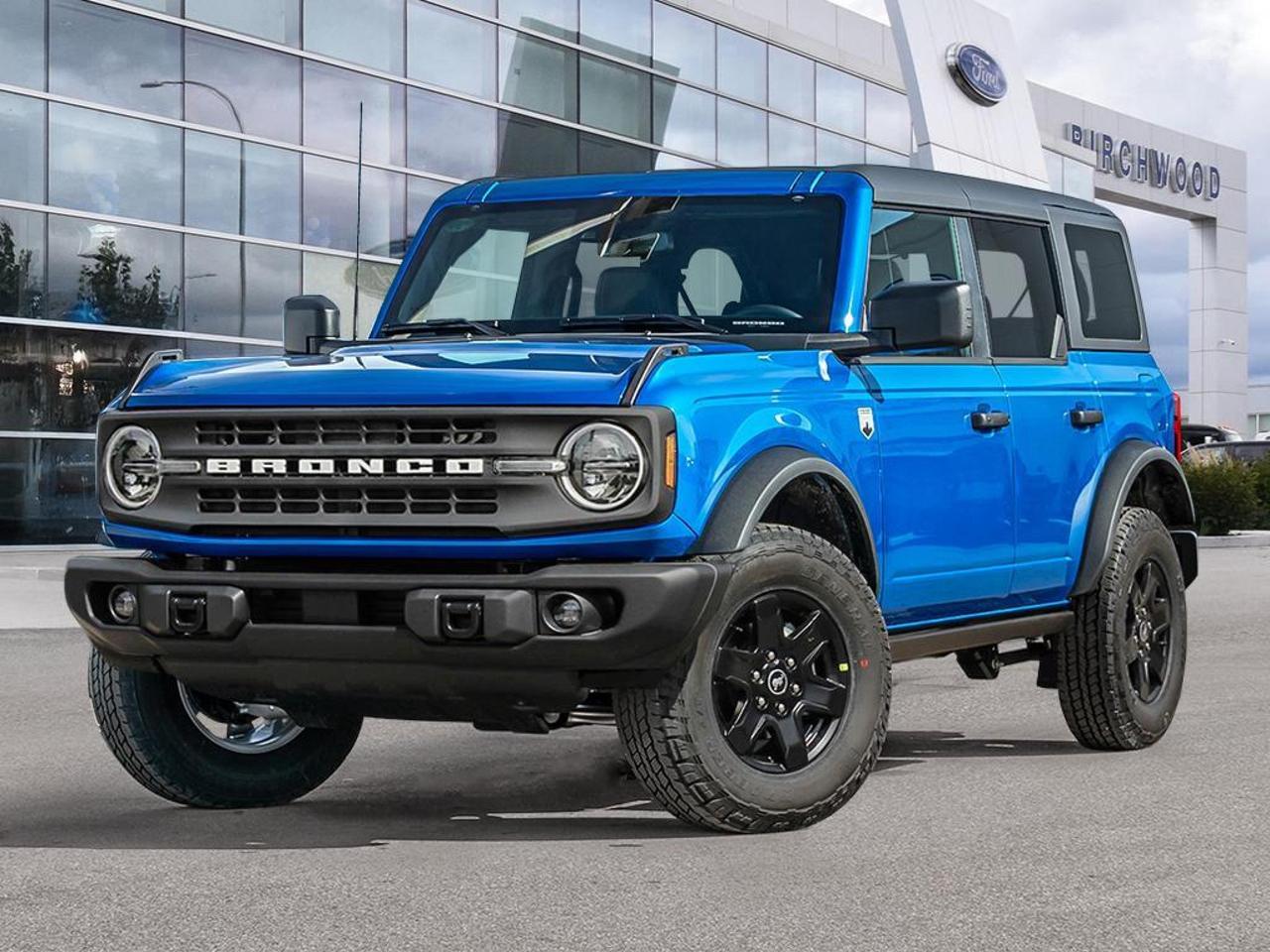 The 2026 Ford Bronco Big Bend at Birchwood Ford is built for those who want genuine off-road capability without sacrificing everyday comfort. With 4WD, a 2.3L 4-cylinder engine, and a manual convertible top, this Bronco is ready for whatever you throw at it  from weekend trails to daily commutes  all in a bold Blue exterior.

Key Features:
- Manual convertible top with fixed roll-over protection  open-air driving on your terms
- Part-time 4-Wheel Drive with Hill Descent and Hill Hold Control for confident off-road performance
- Voice-activated dual-zone front automatic air conditioning for personalized cabin comfort
- Driver and passenger heated front seats
- Connected Navigation with live traffic, predictive destinations, pinch-to-zoom, and One Box search
- BLIS Blind Spot Information System with Cross-Traffic Alert for added awareness on busy roads
- Driver Monitoring Alert and Collision Mitigation-Front for proactive safety
- AM/FM Stereo with 7 speakers including a subwoofer for quality sound on any terrain

Ready to take the next step? Reserve this Bronco online, start your purchase through our website at www.birchwoodford.ca, or contact us directly with any questions. Were also happy to book you in for a test drive  come experience it for yourself at Birchwood Ford.
Birchwood Ford is your choice for New Ford vehicles in Winnipeg. 

At Birchwood Ford, we hold ourselves to the highest standard. Our number one focus is customer satisfaction which has awarded us the Ford of Canadas Presidents Award for 5 consecutive years. This honour is presented to Ford dealers that have proven outstanding results in Sales and Customer Service Excellence.

Are you a newcomer to Canada, recent graduate, first time car buyer or physically challenged? Ask us about our exclusive rebates and how they may apply to you.
 
Interested in seeing/hearing more? Book a test drive or give us a call at (204) 661-9555 and we can help you with whatever you need!

Dealer permit #4454
Dealer permit #4454