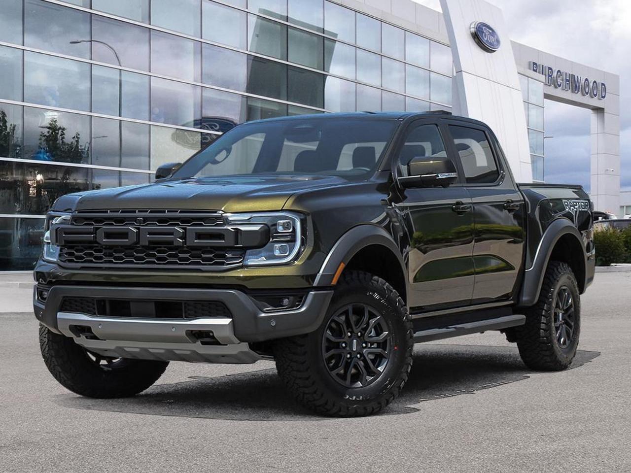 The 2026 Ford Ranger Raptor is the truck built for those who demand more than pavement. Fresh off the lot at Birchwood Ford with just 26 km on the clock, this Green Raptor packs a punchy 3.0L 6-cylinder engine, full-time 4WD, and a feature list that makes it as capable in the city as it is on the trail.

- 3.0L 6-cylinder engine paired with Full-Time Four-Wheel Drive  serious off-road and towing capability right out of the box
- LT285/70R17 All-Terrain tires and side steps ready for any terrain you throw at it
- Raptor-exclusive aerial view camera system plus front and rear parking sensors for tight spots on and off the trail
- Adaptive cruise control and driver monitoring alert for confident long-haul highway driving
- Heated leather steering wheel with voice-activated dual-zone automatic climate control  comfort doesnt stop when the road does
- BLIS with Trailer Tow Coverage keeps you aware of blind spots even when hauling
- Class II towing package including hitch, brake controller, and trailer sway control  ready to work as hard as you do
- Connected navigation with voice activation and auto-dimming rearview mirror for a refined, distraction-free drive

Ready to get behind the wheel? Visit us at Birchwood Ford or head to www.birchwoodford.ca to reserve this Ranger Raptor, start your purchase online, or book a test drive. Have questions? Our team is happy to walk you through every detail  reach out anytime.
Birchwood Ford is your choice for New Ford vehicles in Winnipeg. 

At Birchwood Ford, we hold ourselves to the highest standard. Our number one focus is customer satisfaction which has awarded us the Ford of Canadas Presidents Award for 5 consecutive years. This honour is presented to Ford dealers that have proven outstanding results in Sales and Customer Service Excellence.

Are you a newcomer to Canada, recent graduate, first time car buyer or physically challenged? Ask us about our exclusive rebates and how they may apply to you.
 
Interested in seeing/hearing more? Book a test drive or give us a call at (204) 661-9555 and we can help you with whatever you need!

Dealer permit #4454
Dealer permit #4454