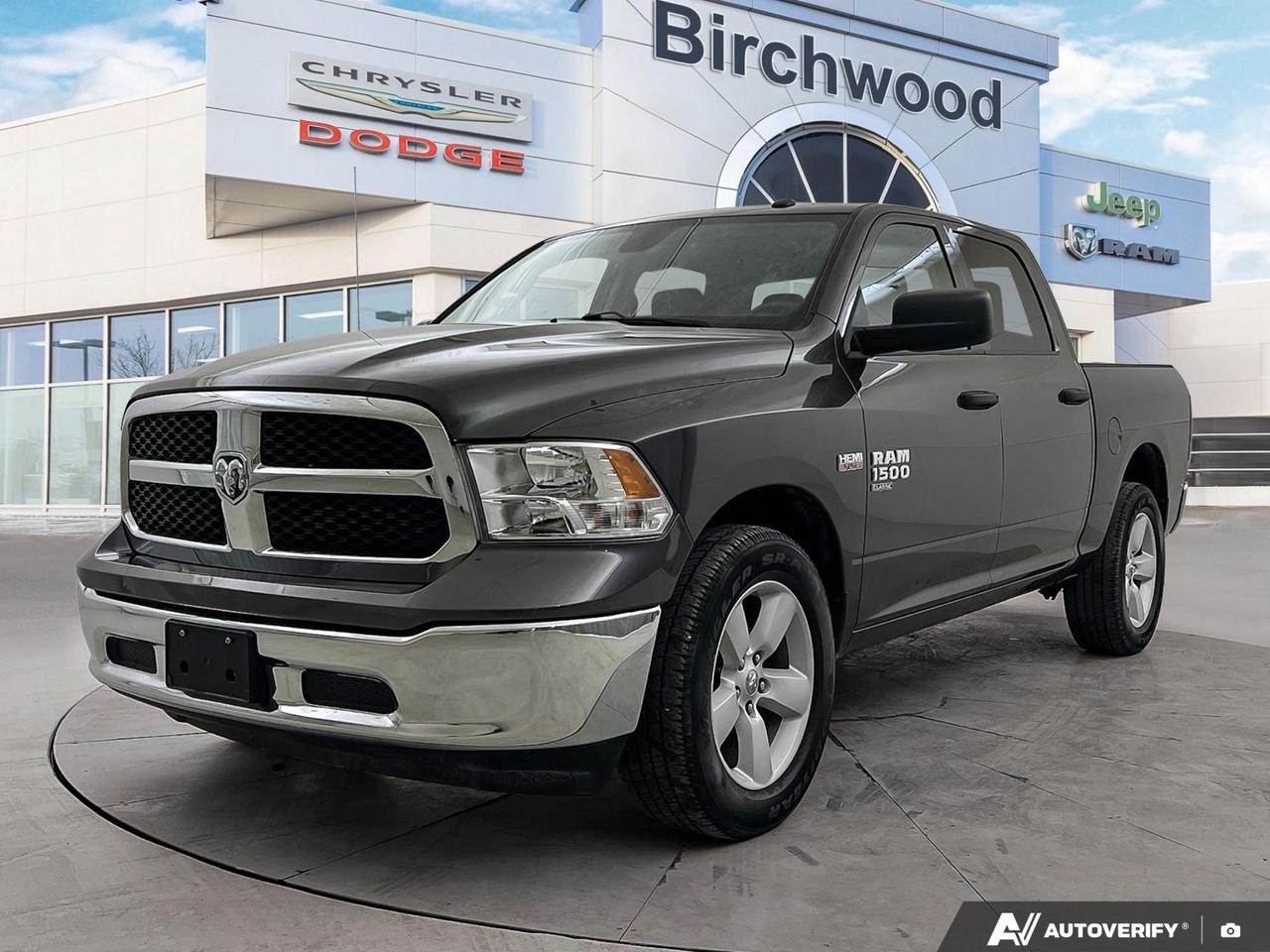 This 2023 Ram 1500 Classic SLT is a capable, no-nonsense truck built for those who put their vehicles to work. With a powerful 5.7L V8 under the hood, part-time 4WD, and a crew cab layout, its ready for whatever you throw at it  whether thats a tough Manitoba winter or a loaded trailer on a summer weekend.

Key Features:
- 5.7L V8 engine paired with an automatic transmission for confident towing and hauling
- Part-time 4-Wheel Drive with 4-wheel disc brakes and hill hold control for serious off-road and winter capability
- Crew cab with seating for 5, offering practical space for the whole crew or work team
- ParkView back-up camera for easier maneuvering in tight spots
- Granite Crystal Metallic exterior with a Diesel Grey/Black interior  a sharp, understated combo
- Cruise control with steering wheel controls for comfortable highway runs
- Full airbag suite including side-mounted, curtain, and front airbags for solid occupant protection
- Fuel economy rated at 11.6 L/100km highway  reasonable for a V8 truck in this class

With just under 57,000 km on the odometer, this Ram 1500 Classic has plenty of life left. Visit us at Birchwood Chrysler Dodge Jeep Ram or browse inventory at birchwoodchrysler.ca to reserve this truck, start your purchase online, or book a test drive. Have questions? Our team is ready to help.
With us, Experience is Everything. Complete as much or as little of your purchase online as you like. All pricing is what you see is what you pay. No hidden fees. On our website you can choose payment options and terms knowing these are transparent and accurate.

Start your purchase online to build your exact pricing to your specifics like how much money down, vehicle trade and any accessories or added optional protection that suits your needs.

Any questions let us know by calling (204) 774-4444, wed love to send you a video to clarify any questions about a vehicle!

Visit us in store at 90-3965 Portage Ave in the Birchwood Autopark.

Dealer permit #5686
Dealer permit #5686