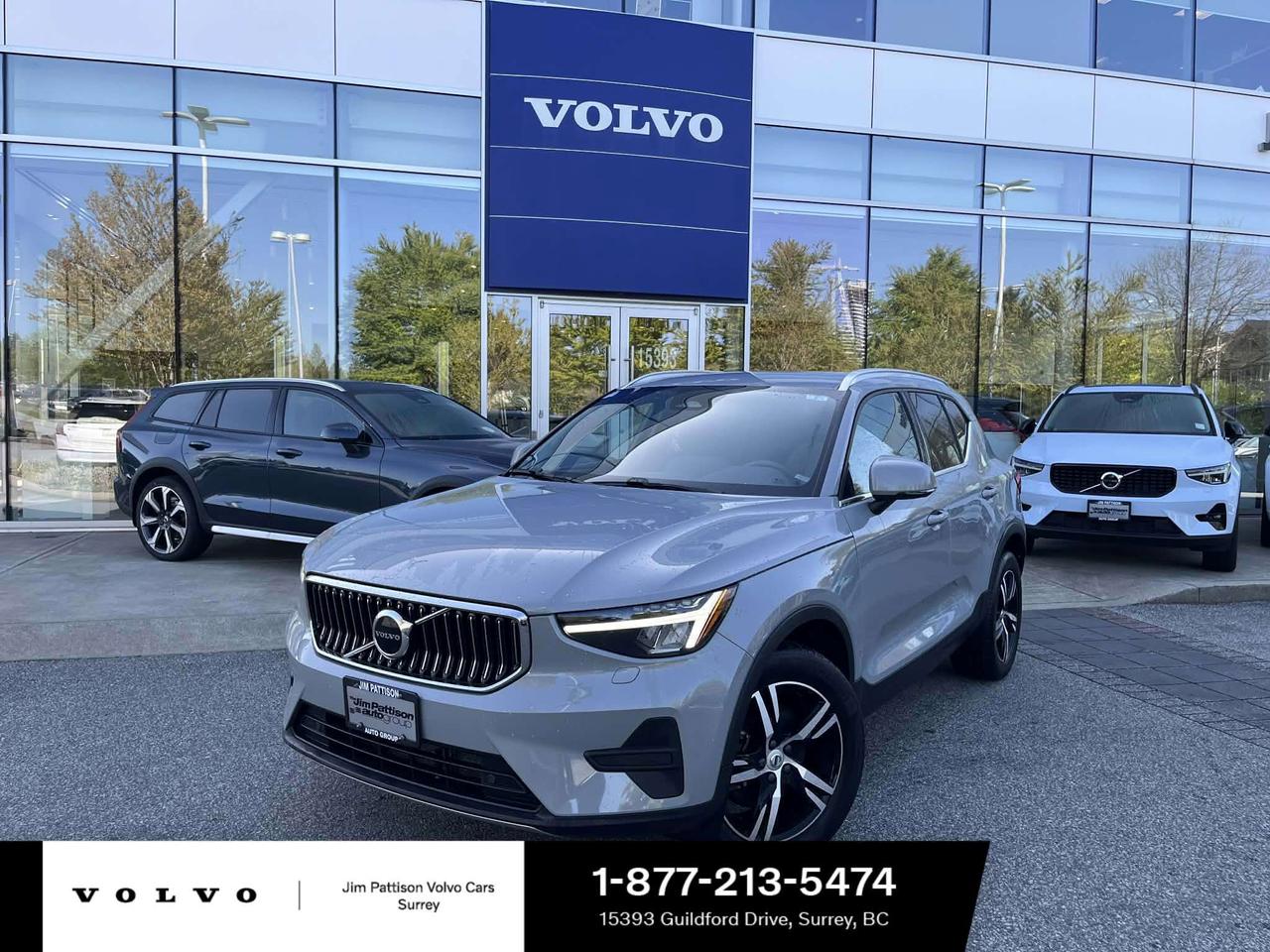 Experience modern luxury and capability with the 2024 Volvo XC40 B5 Core Bright in the elegant Vapour Grey, now available at Jim Pattison Volvo Cars Surrey. This stylish compact SUV combines Volvos iconic Scandinavian design with a turbocharged 2.0L engine and mild hybrid technology, ensuring a smooth and efficient driving experience. The Core Bright trim adds a touch of refinement with its chrome accents, 18-inch alloy wheels, and sophisticated exterior design.

Inside, the XC40 offers a minimalist yet functional interior, featuring premium materials, a high-definition 9-inch touchscreen with Google built-in, and advanced safety technologies, including Lane Keeping Aid and Collision Avoidance. With its spacious cabin, thoughtful storage solutions, and 57.5 cubic feet of cargo space with the rear seats folded, the XC40 is perfect for both daily commutes and weekend getaways.

Visit Jim Pattison Volvo Cars Surrey today to experience the seamless blend of innovation and practicality in this stunning 2024 XC40.

Price includes documentation fee ($595) and VSA Transaction Levy ($10). Finance placement fee ($695) if applicable, GST and PST are additional. D#30601