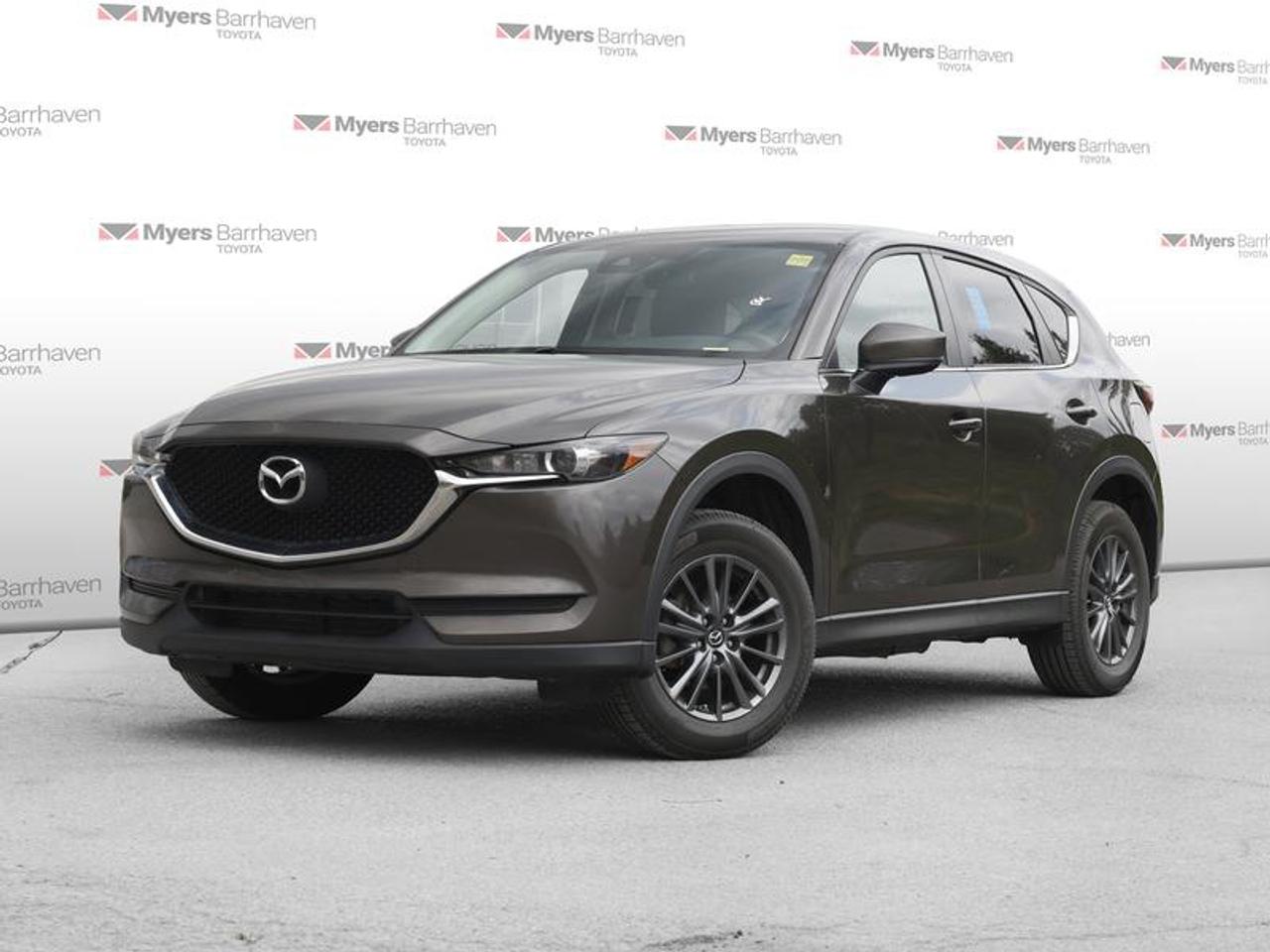 <b>Low Mileage, Heated Seats,  Apple CarPlay,  Android Auto,  Aluminum Wheels,  Active Brake Assist!</b><br> <br>  Compare at $21526 - Our Live Market Price is just $20698! <br> <br>In a ruthless compact crossover segment, this 2019 Mazda CX5 shines with its agile handling, beautiful and comfortable interior, and impressive styling. This 2019 Mazda CX-5 is fresh on our lot in Ottawa. <br> <br>This Mazda CX5 is a real class leader with exceptional performance, agile handling and a versatile and highly intuitive interior. Thanks to its elegant yet aggressive styling and impeccable on road capabilities, there arent many that can rival the quality and premium performance this modern, beautiful crossover SUV offers. This low mileage SUV has just 46,170 km. Its Machine Grey Metallic in colour. It has an Automatic transmission and is powered by a 187HP 2.5L 4 Cylinder Engine. It may have some remaining factory warranty, please check with dealer for details. <br> <br> Our CX-5s trim level is GX. With luxurious features like heated front seats, advanced blind spot monitoring and low speed active brake assist, this CX-5 feels like the SUV of the future. This awesome SUV also includes a 7 inch touchscreen with MAZDA CONNECT, Apple CarPlay and Android Auto, keyless entry, LED lighting, stylish aluminum wheels, power heated side mirrors, a multifunction steering wheel with built in cruise control, a wide angle rearview camera, rear collision warning and a proximity key for push button start. This vehicle has been upgraded with the following features: Heated Seats, Apple CarPlay, Android Auto, Aluminum Wheels, Active Brake Assist, Remote Keyless Entry, Steering Wheel Audio Control.<br> <br>To apply right now for financing use this link: <a href=https://www.myersbarrhaventoyota.ca/quick-approval/ target=_blank>https://www.myersbarrhaventoyota.ca/quick-approval/</a><br><br> <br/><br> Buy this vehicle now for the lowest bi-weekly payment of <b>$202.58</b> with $0 down for 60 months @ 9.99% APR O.A.C. ( Plus applicable taxes -  Plus applicable fees   ).  See dealer for details. <br> <br>At Myers Barrhaven Toyota we pride ourselves in offering highly desirable pre-owned vehicles. We truly hand pick all our vehicles to offer only the best vehicles to our customers. No two used cars are alike, this is why we have our trained Toyota technicians highly scrutinize all our trade ins and purchases to ensure we can put the Myers seal of approval. Every year we evaluate 1000s of vehicles and only 10-15% meet the Myers Barrhaven Toyota standards. At the end of the day we have mutual interest in selling only the best as we back all our pre-owned vehicles with the Myers *LIFETIME ENGINE TRANSMISSION warranty. Thats right *LIFETIME ENGINE TRANSMISSION warranty, were in this together! If we dont have what youre looking for not to worry, our experienced buyer can help you find the car of your dreams! Ever heard of getting top dollar for your trade but not really sure if you were? Here we leave nothing to chance, every trade-in we appraise goes up onto a live online auction and we get buyers coast to coast and in the USA trying to bid for your trade. This means we simultaneously expose your car to 1000s of buyers to get you top trade in value. <br>We service all makes and models in our new state of the art facility where you can enjoy the convenience of our on-site restaurant, shuttle van, free Wi-Fi, Enterprise Rent-A-Car, on-site tire storage, and complimentary drinks. Come see why many Toyota owners are making the switch to Myers Barrhaven Toyota. <br>*LIFETIME ENGINE TRANSMISSION WARRANTY NOT AVAILABLE FOR VEHICLES WITH KMS EXCEEDING 140,000KM, VEHICLES 8 YEARS & OLDER, HIGHLINE BRAND VEHICLES (e.g., BMW, INFINITI, CADILLAC, LEXUS), AND QUEBEC RESIDENTS.<br> Come by and check out our fleet of 80+ used cars and trucks and 20+ new cars and trucks for sale in Ottawa.  o~o