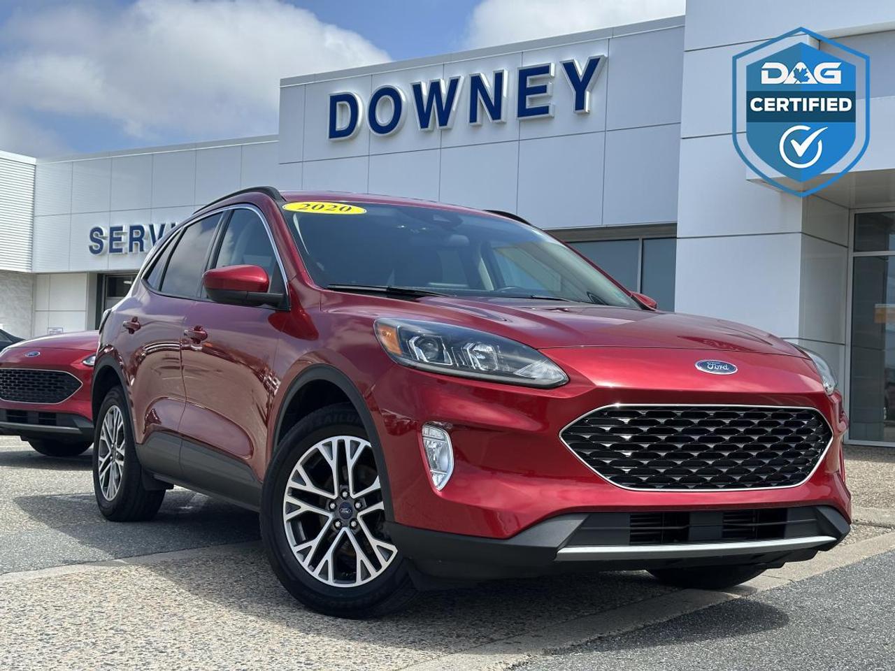 This 2020 Ford Escape SEL AWD is a well-rounded compact SUV that delivers a strong mix of performance, comfort, and modern technology, making it an excellent choice for daily driving in all Canadian conditions. Powered by a responsive 2.0L EcoBoost engine paired with an 8-speed automatic transmission, it offers confident acceleration and smooth performance, while the intelligent all-wheel drive system provides added traction and stability when you need it most.

Inside, the SEL trim brings a noticeable step up in comfort and refinement. Youll find heated front seats, a heated steering wheel, a power-adjustable drivers seat, and dual-zone climate control, all designed to make every drive more enjoyable, especially during colder months. The cabin is spacious and thoughtfully laid out, with a sliding second row and flexible cargo area that adapts easily to your lifestyle, whether youre carrying passengers or extra gear.

Technology is front and center with the SYNC 3 infotainment system, featuring an intuitive touchscreen, Apple CarPlay, and Android Auto for seamless connectivity. Additional conveniences like remote start, keyless entry with push-button start, and FordPass Connect with Wi-Fi capability add to the overall ease of ownership.

Safety is a key strength, with Ford Co-Pilot360 included as standard. This suite features Pre-Collision Assist with Automatic Emergency Braking, Blind Spot Information System with Cross-Traffic Alert, Lane-Keeping System, and a rearview camera, all working together to provide added confidence on the road.

On the road, the Escape offers a smooth and composed ride with responsive handling that makes it easy to maneuver in both city and highway settings. The suspension is tuned for comfort while still maintaining stability, giving you a balanced and confident driving experience.

On the exterior, the Escape SEL features a modern, streamlined design with LED lighting, alloy wheels, and a refined profile that stands out without being overdone. Its a practical and stylish SUV that fits well into both urban and suburban environments.

Overall, this 2020 Escape SEL AWD delivers a strong combination of performance, safety, and everyday versatility, making it a smart and dependable choice for a wide range of drivers.

Why buy from Downey Ford? GREAT QUESTION!! Heres why:  Market Value Pricing provides the most competitive prices on all our pre-owned vehicles, all the time!  Downey Ford is the largest volume Ford dealership in the Maritimes.  Every Pre-Owned Vehicle comes with  New Wipers  New In-Cabin Filter  New Engine Air Filter  Plus Plus Plus  Reconditioning our pre-owned inventory is a source of pride for us! A basic motor vehicle inspection and a quick wash just isnt good enough for our customers. We complete an extremely thorough process, both mechanically and cosmetically, before it meets our standards. Heres just some of what we do:  Mechanical inspection that covers 100 +++ components including:  Engine  Electrical System  Suspension  Transmission  Brakes  Frame  Regular maintenance servicing  Plus Plus Plus  Our cosmetic reconditioning is elite:  Shampooing of Carpet  Acid Wash of Rims  Dressing of Tires  Engine Detail  Multi-stage polish  Plus Plus Plus  Here are some other extras we are happy to offer at no charge to you:  Vehicle History Report  Accident / Damage Report  Stolen Vehicle Report  Lien Search Report  Credit Report Review and Counseling  Free Trade-In Appraisals  Relaxed Low Pressure Sales Experience  Finance Pre-Approval Service  Service  Departments covering ALL of Southern New Brunswick  Delivery Services to all of Canada  Multiple Chartered Bank Financing Sources  Multiple Vehicle Protection Products available  Multiple Loan Protection Products available  Pet-Friendly Facility - Feel free to bring Bingo with you.

We want to EARN your business and hope to speak with you soon.
Our knowledgeable and friendly sales staff are here to ensure a seamless and enjoyable car-buying experience. Call us at 506-632-6000 to book your test drive today and discover why Downey Ford is the trusted choice for so many.