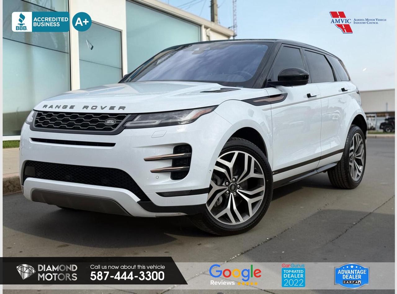 CLEARANCE PRICED  PRICED TO MOVE <br/> LIMITED TIME at Diamond Motors <br/> Drive away with a FREE 1-Year Warranty + low payments included at Listed Price. T&Cs Apply. <br/> <br/> <br/> Now Available: 2020 Land Rover Range Rover Evoque P250 First Edition White has 121,632 KM on it. 2L 4 Cylinder Engine engine, Four-Wheel Drive, Automatic transmission, 5 Seater passengers, on special price for $28,500.00. <br/> <br/> <br/> 2L 4 CYLINDER ENGINE, NO ACCIDENTS, LEATHER, NAVIGATION, HEATED STEERING WHEEL, HEATED SEATS, BLUETOOTH, BACKUP CAMERA, ADAPTIVE CRUISE CONTROL, KEYLESS ENTRY, PANORAMIC ROOF, PUSH START, AWD, POWER SEATS, DUAL CLIMATE CONTROL, MEMORY SEATS AND MUCH MORE!!!!! <br/> Book your appointment today for Test Drive. We offer contactless Test drives & Virtual Walkarounds. Stock Number: 261088 <br/> <br/> <br/> At Diamond Motors, we are dedicated to providing you with an outstanding car-buying experience, offering quality pre-owned vehicles at prices that fit your budget. Our transparent and honest approach means you can expect straightforward guidance without any high-pressure sales tactics. We believe in building lasting relationships with our customers by offering personalized service tailored to your needs. From the moment you step onto our lot, our team is here to support you every step of the way, ensuring you leave confident in your decision. Trust, integrity, and customer satisfaction are the foundation of everything we do. <br/> <br/> <br/> Why Choose Diamond Motors?<br/> <br/> Certified Pre-Owned Vehicles <br/> Family Owned & Operated <br/> 100+ Vehicles in Stock <br/> Finance & Extended Warranty Available <br/> Transparent Pricing <br/> Inspection & Carfax Provided <br/> No-Pressure Buying Experience <br/> Full Disclosure Guaranteed <br/> Top Google Rated Dealership <br/> Trade-Ins Welcome <br/> AMVIC Licensed & BBB Accredited <br/> CarGurus Top-Rated Dealer (2022 & 2024) <br/> <br/> <br/> Phone to schedule an appointment @ 587-444-3300 or simply browse our inventory online www.diamondmotors.ca or come and see us at our location at <br/> 3403 93 street NW, Edmonton, T6E 6A4 <br/> <br/> <br/> To view the rest of our inventory: <br/> www.diamondmotors.ca/inventory <br/> <br/> <br/> This dealership provides all required disclosures in accordance with AMVIC regulations. A completed Mechanical Fitness Assessment and its associated inspection work order will be supplied with every vehicle. A Carfax (or equivalent) vehicle history report will also be provided, including available information on previous damage, accident history, stolen or salvage status, and jurisdictional records. <br/> Customers are encouraged to review all vehicle features, options, and equipment for accuracy prior to purchase. <br/>