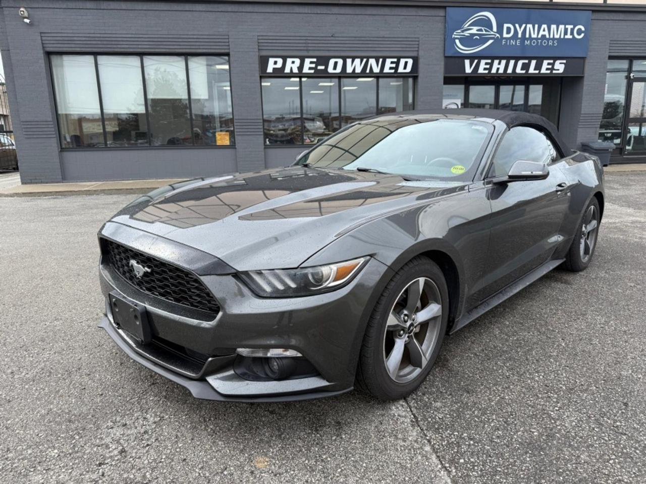 Perfect condition Ford Mustang with a powerful V6 engine comes equipped with convertible top, rear camera, heated seats, low mileage, two keys, remote starter, and so much more!!<br><br>Tax and Licensing Fees are EXTRA!<br>This vehicle can be certified for an additional $799.  <br>If not Certified, then as per OMVIC Regulations the vehicle is deemed un-fit, not drivable and not Certified.<br><br>Visit us at 5161 STEELES AVE W, NORTH YORK for a test drive!<br>We are open MONDAY-SATURDAY<br>See our full inventory at dynamicfinemotors.ca<br>Call or text 437-561-2890