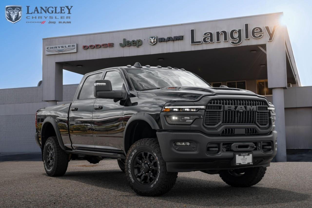 <p><strong>2026 Ram 2500 Power Wagon 4x4 Crew Cab 6'4" Box</strong></p><p>A highly capable heavy-duty off-road pickup designed to conquer challenging trails while maintaining impressive hauling and towing utility.</p><ul><li><p>Engine: 6.4L HEMI V8 (405 hp, 429 lb-ft torque)</p></li><li><p>Drivetrain: 4x4 with 8-speed automatic transmission</p></li><li><p>Max Towing Capacity: 10,590 lbs</p></li><li><p>Max Payload Capacity: 1,530 lbs</p></li><li><p>Capability: Off-road suspension with electronic locking differentials</p></li></ul><p>Come book a test drive at Langley Chrysler, conveniently located in Langley, British Columbia.</p>*All new vehicle purchases are plus the PDI accessory installs and any price increases provided by the manufacturer. For trucks the accessories will include wheel locks, spray-in liners, and mud flaps. For all other vehicles, wheel locks are standard, other equipment may apply. Confirm with the dealer.

<p>*All prices are net of all manufacturer incentives and/or rebates and are subject to change by the manufacturer without notice. All prices plus applicable taxes, applicable environmental recovery charges, documentation of $599 and full tank of fuel surcharge of $76 if a full tank is chosen.<br />Other items available that are not included in the above price:<br />Tire & Rim Protection and Key fob insurance starting from $599<br />Service contracts (extended warranties) for up to 7 years and 200,000 kms starting from $599<br />Custom vehicle accessory packages, mudflaps and deflectors, tire and rim packages, lift kits, exhaust kits and tonneau covers, canopies and much more that can be added to your payment at time of purchase<br />Undercoating, rust modules, and full protection packages starting from $199<br />Flexible life, disability and critical illness insurances to protect portions of or the entire length of vehicle loan?im?im<br />Financing Fee of $500 when applicable<br />Prices shown are determined using the largest available rebates and incentives and may not qualify for special APR finance offers. See dealer for details. This is a limited time offer.</p>