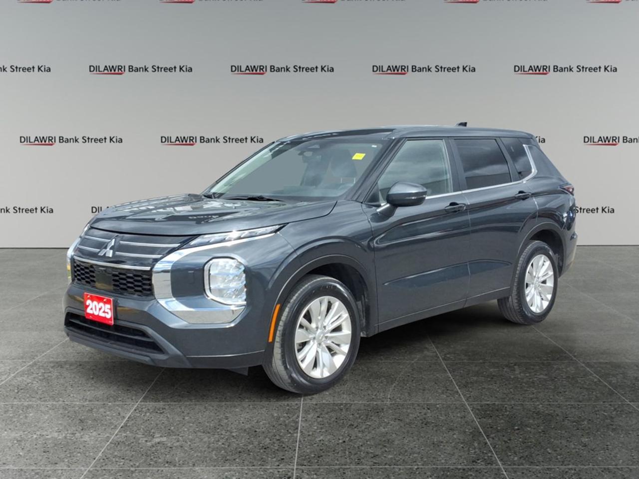 *** CASH PURCHASE PRICE $32995 PLUS HST *** Discover the exceptional balance of style, capability, and versatility in this immaculate used 2025 Mitsubishi Outlander ES 4dr S-AWC. With only 31,409 kilometers, this sophisticated SUV in an elegant GRY finish is practically new and ready to elevate your driving experience. Engineered with Mitsubishis renowned Super All-Wheel Control (S-AWC) system, it offers confidence and stability in any driving condition. Step inside to find a spacious cabin featuring highly sought-after amenities, including comfortable Heated Seats, intuitive Apple CarPlay / Android Auto integration, and flexible 3rd-row seating to accommodate your entire crew and their gear. Keyless Entry & Start adds a touch of modern convenience, while advanced safety features like Blind Spot Monitor, Lane Departure Warning, and Parking Assist ensure peace of mind on every journey. Key Features: Seamless smartphone integration with Apple CarPlay / Android Auto (wireless) Superior traction and control with Super All-Wheel Control (S-AWC) Versatile 3rd-row seating for expanded passenger and cargo capacity Stay connected on the go with Bluetooth wireless phone connectivity and Satellite Radio Comfortable Heated Front Seats for those chilly mornings Effortless access and startup with Keyless Entry & Start Enhanced awareness with Blind Spot Monitor and Lane Departure Warning Maneuver with confidence thanks to Parking Assist (rear sensors and exterior camera) Convenient Cruise Control for relaxed highway driving Performance & Efficiency: Potent 2.5L DOHC 4-Cylinder Direct Injection engine producing 181 horsepower and 181 lb.-ft. of torque Smooth and responsive Continuously Variable Automatic Transmission (CVT) Advanced Super All-Wheel Control (S-AWC) drive type Impressive fuel economy: 9.8 L/100km city (24 MPG) and 7.9 L/100km highway (29.8 MPG) Brake actuated limited slip differential for optimized traction Comfort & Convenience: Dual-zone automatic climate control for personalized comfort Power windows with 1-touch up/down functionality Remote keyless entry with illuminated entry Tilt and telescoping steering wheel for optimal driving position Auto-dimming rearview mirror Plenty of storage with front and rear beverage holders and multiple door bins Overhead console for additional convenience Technology & Connectivity: Large 12.3 primary LCD display AM/FM radio with SiriusXM and 8 speakers Steering wheel mounted audio controls Wireless phone connectivity via Bluetooth Safety & Driver Assistance: Forward Collision Mitigation (FCM) and Rear Automatic Emergency Braking Lane Departure Warning (LDW) and Blind Spot Warning Rear parking sensors and Exterior Parking Camera Rear Electronic Stability Control and Traction Control Comprehensive airbag system including dual front, dual front side, knee, and overhead airbags Low tire pressure warning system Panic alarm and security system Exterior & Interior Highlights: Stylish GRY exterior color with body-colored bumpers and door mirrors Heated power door mirrors with integrated turn signal indicators Practical spoiler and rear liftgate Alloy wheels for a distinctive look Spacious seating for up to 7 passengers with comfortable cloth upholstery Split-folding rear seats and reclining 3rd-row seats for cargo flexibility Leather shift knob for a premium touch Warranty Information: Basic Warranty: 60 months/100,000 km Powertrain Warranty: 120 months/160,000 km Corrosion Perforation Warranty: 60 months/unlimited distance Roadside Assistance Coverage: 60 months/unlimited distance This 2025 Mitsubishi Outlander ES combines reliability, advanced features, and a family-friendly design, making it an ideal choice for your next adventure. Visit us today to experience this exceptional SUV firsthand and take it for a test drive!