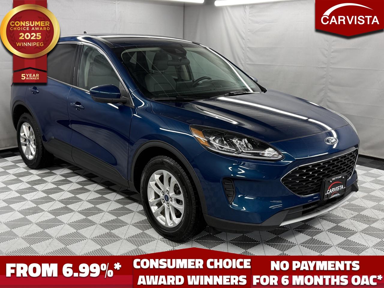CONSECUTIVE COMSUMER CHOICE AWARD WINNERS!
5 years running, consecutive receivers of the prestigious Consumer Choice Award in 2021, 2022, 2023, 2024 and 2025! Low rate dealer arranged financing available! 
At Carvista we offer a unique buying experience, with no deceiving finance gimmicks and trades are welcome but not required! Carvista is a family operated business that has been in business for over 25 years, and has earned a A+ BBB Accreditation and outstanding consumer accolades. Offering 175 quality pre-owned vehicles, all are certified and Carfax verified, most with remaining factory warranty and a modern facility located on Winnipegs Regent Ave strip. We welcome you to visit us at 1201 Regent Ave W, at Carvista, and drive away in a like new vehicle for less. In many cases we can offer no payments for 6 months! Dont let your trade or credit stop you, we accept any kind, any time. CARVISTA.CA, "Where the deals are".
 Prices and payments exclude GST OR PST Carvista Inc. 
Dealer Permit # 1211, Category: Used Vehicle 
Please verify all ad details with a Carvista sales person, vehicle may not be exactly as shown.