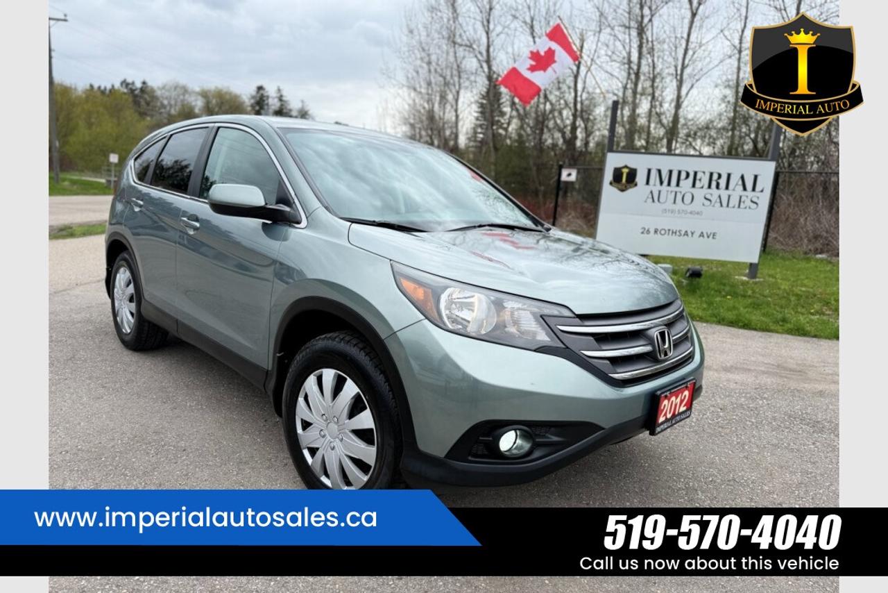 *SUNROOF *BACKUP CAMERA *HEATED SEATS *AWD======================================= <br/> The 2012 Honda CR-V EX is a dependable and well-equipped SUV that perfectly balances comfort, efficiency, and practicality. This model comes loaded with desirable features including a power sunroof, heated seats, and a backup camera, giving you both convenience and comfort in every drive. It also includes alloy wheels, Bluetooth connectivity, keyless entry, cruise control, and a premium audio system, making it a great option for modern daily driving. The spacious interior and flexible cargo area make it ideal for families, commuters, or weekend getaways. If youre looking for a reliable SUV with great features and everyday versatility, this 2012 CR-V EX is an excellent choice. <br/> = = = = = = = = = = = = = = = = = = = = = = = = = = = = = = = = <br/> # THIS VEHICLE CAN BE CERTIFIED FOR AN ADDITIONAL COST OF $1295, WHICH INCLUDES A FULL INSPECTION AND NECESSARY REQUIREMENTS TO MEET CERTIFICATION STANDARDS. <br/> = = = = = = = = = = = = = = = = = = = = = = = = = = = = = = = = <br/> WE PRICE EVERY VEHICLE TO SELL. YOU CAN PURCHASE WITH COMPLETE CONFIDENCE, KNOWING THAT WE CAREFULLY ANALYZE THE MARKET TO ENSURE YOU RECEIVE THE BEST POSSIBLE VALUE UPFRONT. THERE IS NO INFLATED PRICING JUST FAIR, TRANSPARENT, AND COMPETITIVE PRICING THAT ACCURATELY REFLECTS THE VEHICLES TRUE WORTH. <br/> = = = = = = = = = = = = = = = = = = = = = = = = = = = = = = = = <br/> <br/> <br/> IMPERIAL AUTO SALES <br/> 26 Rothsay Ave. <br/> Kitchener, ON. N2B 3A3 <br/> Contact: @ 5 1 9  5 7 0  4 0 4 0 <br/> w w w . I m p e r i a l a u t o s a l e s . c a <br/> <br/> <br/> Warranty: <br/> *12 MONTH OR 12,000 KILOMETERS (THIRD PARTY) POWERTRAIN WARRANTY IS INCLUDED IN THE PRICE. POWERTRAIN COVERS: ENGINE, TRANSMISSION, TRANSAXLE/DIFFRENTIAL, COVERED UP TO $1000 PER CLAIM WITH $250 DEDUCTIBLE. $39.00 ACTIVATION WILL APPLY. <br/> <br/> <br/> Imperial Auto Sales would like to extend our sincere thanks to all our valued customers from Aurora, Amherst burg, Lamington, Milton, Essex, Belle River, St. Clair Beach, Chatham, Toronto, Ottawa, Mississauga, Brampton, all GTA. Hamilton, London, Markham, Vaughn, Kitchener, Richmond Hill, Burlington, Sudbury, Scarborough, Oshawa, Barrie, St. Catharines, Guelph, Cambridge, Kingston, Thunder Bay, Waterloo, Brantford, Pickering, Niagara Falls, Peterborough, Sault Ste. Windsor and Essex County, La Salle, Tecumseh , Marie, Sarnia, North Bay, Belleville, Timmins, Woodstock, St. Thomas, Stratford, Orillia, Owen Sound, Oshawa, Oakville, Parry Sound, Whitby and all surroundings area. <br/>