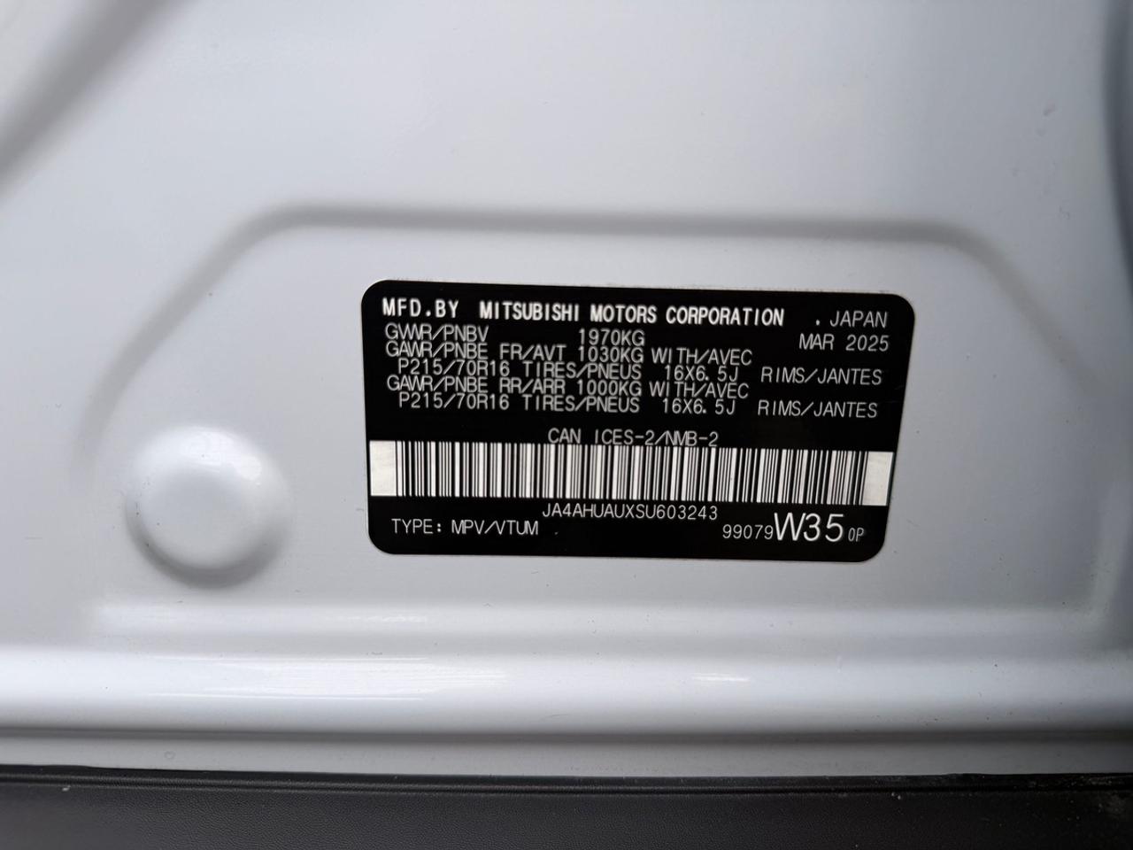 2025 Mitsubishi RVR SE Photo