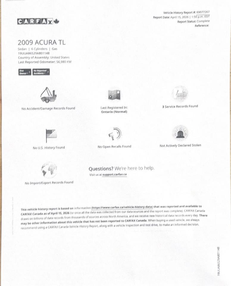 2009 Acura TL w/Nav Pkg Photo