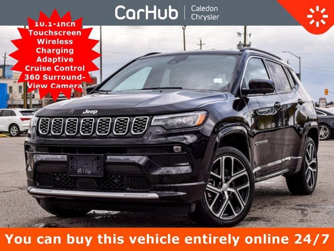 <p>Great Price<br />Certified Pre-Owned,</p><p>Tried-and-true, this 2024 Jeep Compass Limited 4x4 Elite Group Driver Assist Group10.1Display 360 Camera comfortably packs in your passengers and their bags with room to spare. Side Impact Beams, Selec-Terrain ABS And Driveline Traction Control, Rear Cross-Path Detection, Rear Child Safety Locks, ParkView Backup Camera.Our advertised prices are for consumers (i.e. end users) only.</p><p>This vehicle is in excellent condition and has passed a multi point inspection. Vehicle detailed.</p><p> </p><p>Let the Jeep Compass Limited 4x4 Elite Group Put Your Familys Safety First <br />ParkSense Rear Parking Sensors, Outboard Front Lap And Shoulder Safety Belts -inc: Rear Centre 3 Point, Height Adjusters and Pretensioners, Low Tire Pressure Warning, Forward Collision Warning w/Active Braking, Electronic Stability Control (ESC) And Roll Stability Control (RSC), Dual Stage Driver And Passenger Seat-Mounted Side Airbags, Dual Stage Driver And Passenger Front Airbags, Driver Monitoring-Alert, Driver Knee Airbag, Curtain 1st And 2nd Row Airbags, Collision Mitigation-Front, Blind Spot Detection Blind Spot, Airbag Occupancy Sensor, Active Lane Management Lane Keeping Assist, Active Lane Management Lane Departure Warning.</p><p> </p><p>Loaded with Additional Options</p><p>Leather</p><p>Navigation</p><p>Remote Start System</p><p>4G LTE Wi-Fi Hot Spot</p><p>10.1 Touchscreen Display</p><p>ParkView Backup Camera</p><p>Blind Spot Detection Blind Spot</p><p>Heated and Ventilated front Seats</p><p>Foot Activated Open N Go Liftgate</p><p>Parallel & Perpendicular Park/Unpark</p><p>Adaptive Cruise Control w/Stop & Go,</p><p>Bluetooth Wireless Phone Connectivity</p><p>Heated Leather/Metal-Look Steering Wheel</p><p>Dual Zone Front Automatic Air Conditioning</p><p>Active Lane Management Lane Keeping Assist</p><p>Active Lane Management Lane Departure Warning</p><p>10-Way Power Driver Seat -inc: Power Recline, Height Adjustment, Fore/Aft Movement, Cushion Tilt and Power 2-Way Lumbar Support, Hands-Free Phone Communication, Power 2-Way Passenger Lumbar Adjust, GPS Navigation, Premium LED Fog Lamps, LED Low/High beam Projector Headlamps, Diamond Black Door Cladding, Alexa Built-In, Power 8-Way Adjustable Front Seats, Diamond Black Fascias, Disassociated Touchscreen Display, HD Radio, Premium Taillamps, Foot Activated Open N Go Liftgate, Diamond Black Exterior Sill, Driver Seat w/Memory Setting, Power Liftgate, Diamond Black Wheel Flares, 10.25 Colour Display, Radio: Uconnect 5 Nav w/10.1 Display, Front Ventilated Seats, BLACK, Vinyl Door Trim Insert, UConnect 5 w/Seek-Scan, Clock, Aux Audio Input Jack and Steering Wheel Controls. Wheels: 19 Painted Diamond Cut Aluminum,</p><p> </p><p>Drive Happy with CarHub<br />*** All-inclusive, upfront prices -- no haggling, negotiations, pressure, or games</p><p>*** Purchase or lease a vehicle and receive a $1000 CarHub Rewards card for service</p><p>*** Purchase this vehicle fully online on CarHub websites</p><p> </p><p>Transparency Statement<br />USED VEHICLES: Online prices and payments are for finance purchases -- please note there is a $850 safety certification fee. if not Certified, then as per OMVIC Regulations the vehicle is deemed to be not drivable and Not Certified. Cash purchases for used vehicles have a $2,350 surcharge which includes the safety certification (the finance price + $2,350). NEW VEHICLES: New financed vehicles are subject to an $ 850 Processing Fee. New cars priced at over $100,000 including add-ons or accessories are subject to the additional federal luxury tax. While every effort is taken to avoid errors, technical or human error can occur, so please confirm vehicle features, options, materials, and other specs with your CarHub representative. This can easily be done by calling us or by visiting us at the dealership. CarHub used vehicles come standard with 1 key. If we receive more than one key from the previous owner, we include them with the vehicle. Additional keys may be purchased at the time of sale. Ask your Product Advisor for more details. Payments are only estimates derived from a standard term/rate on approved credit. Terms, rates and payments may vary. Prices, rates and payments are subject to change without notice. Please see our website for more details.</p>