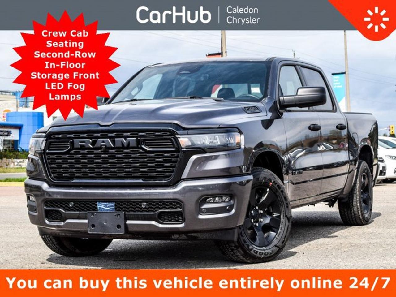 Great PriceOne OwnerNo Accidents,Certified Pre-Owned,<p>This Ram 1500 Tradesman 4x4 Crew Cab 57 Box has a powerful Twin Turbo Regular Unleaded I-6 3.0 L/183 engine powering this Automatic transmission. Only 200 km! Our advertised prices are for consumers (i.e. end users) only.</p><p> </p><p> </p><p>This vehicle is in excellent condition and has passed a multi point inspection. Vehicle detailed.</p><p> </p><p> </p><p>This Ram 1500 Tradesman 4x4 Crew Cab 57 Box Features the Following Options <br />Remote Start</p><p>Adaptive Cruise Control</p><p>ParkView Backup Camera</p><p>Blind Spot Detection Blind Spot</p><p>Active Lane Management System Lane Keeping Assist</p><p>Active Lane Management System Lane Departure Warning</p><p>Engine: 3.0L I6 Hurricane SO Twin Turbo ESS, Transmission: 8-Speed Automatic , Rear Power Sliding Window, 2nd Row In-Floor Storage Bins, Anti-Spin Differential Rear Axle, Wheels: 18 x 8 Black-Painted Aluminum, Front LED Fog Lamps, Black Interior Accents, Body-Colour Front Bumper, Black Mesh Grille w/Black Surround, Body-Colour Rear Bumper w/Step Pads, Front Centre Seat Cushion Storage, 3 Rear Seat Head Restraints, Rear 60/40 Folding Seat, Front Seatback Map Pockets,</p><p> </p><p>Please note the window sticker features options the car had when new -- some modifications may have been made since then. Please confirm all options and features with your CarHub Product Advisor.</p><p> </p><p> </p><p>Drive Happy with CarHub<br />*** All-inclusive, upfront prices -- no haggling, negotiations, pressure, or games</p><p>*** Purchase or lease a vehicle and receive a $1000 CarHub Rewards card for service</p><p>*** Purchase this vehicle fully online on CarHub websites</p><p> </p><p>Transparency Statement<br />USED VEHICLES: Online prices and payments are for finance purchases -- please note there is a $850 safety certification fee. if not Certified, then as per OMVIC Regulations the vehicle is deemed to be not drivable and Not Certified. Cash purchases for used vehicles have a $2,350 surcharge which includes the safety certification (the finance price + $2,350). NEW VEHICLES: New financed vehicles are subject to an $ 850 Processing Fee. New cars priced at over $100,000 including add-ons or accessories are subject to the additional federal luxury tax. While every effort is taken to avoid errors, technical or human error can occur, so please confirm vehicle features, options, materials, and other specs with your CarHub representative. This can easily be done by calling us or by visiting us at the dealership. CarHub used vehicles come standard with 1 key. If we receive more than one key from the previous owner, we include them with the vehicle. Additional keys may be purchased at the time of sale. Ask your Product Advisor for more details. Payments are only estimates derived from a standard term/rate on approved credit. Terms, rates and payments may vary. Prices, rates and payments are subject to change without notice. Please see our website for more details.</p>