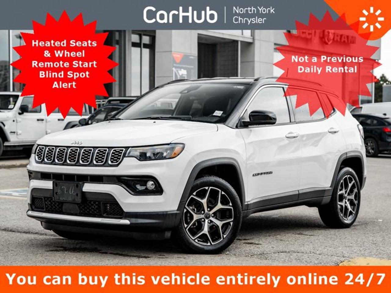 <p> This Jeep Compass boasts a Intercooled Turbo Regular Unleaded I-4 2.0 L/122 engine powering this Automatic transmission. WHEELS: 18 X 7 PAINTED DIAMOND CUT ALUMINUM  (STD), TWO-TONE PAINT W/BLACK ROOF, TRANSMISSION: 8-SPEED AUTOMATIC  (STD). <p> This Jeep Compass Features the Following Options <br /> QUICK ORDER PACKAGE 29G LIMITED  -inc: Engine: 2.0L DOHC I-4 DI Turbo w/ESS, Transmission: 8-Speed Automatic , TIRES: 225/55R18 BSW AS  (STD), ENGINE: 2.0L DOHC I-4 DI TURBO W/ESS  (STD), BRIGHT WHITE, BLACK, LEATHERETTE SEATS, BLACK, Vinyl Door Trim Insert, UConnect 5 w/Seek-Scan, Clock, Aux Audio Input Jack and Steering Wheel Controls, Trip Computer, Transmission w/Driver Selectable Mode and Autostick Sequential Shift Control. </p> <p>Drive Happy with CarHub<br>*** All-inclusive, upfront prices -- no haggling, negotiations, pressure, or games*** Purchase or lease a vehicle and receive a $1000 CarHub Rewards card for service.  *** Purchase this vehicle fully online on CarHub websites</p> <p>Transparency Statement<br>USED VEHICLES:Online prices and payments are for finance purchases  please note there is a $850 safety certification fee. if not Certified, then as per OMVIC Regulations the vehicle is deemed to be not drivable and Not Certified. Cash purchases for used vehicles have a $2,350 surcharge which includes the safety certification (the finance price + $2,350).NEW VEHICLES:New financed vehicles are subject to an $ 850 Processing Fee. New cars priced at over $100,000 including add-ons or accessories are subject to the additional federal luxury tax.While every effort is taken to avoid errors, technical or human error can occur, so please confirm vehicle features, options, materials, and other specs with your CarHub representative. This can easily be done by calling us or by visiting us at the dealership. CarHub used vehicles come standard with 1 key. If we receive more than one key from the previous owner, we include them with the vehicle. Additional keys may be purchased at the time of sale. Ask your Product Advisor for more details. Payments are only estimates derived from a standard term/rate on approved credit. Terms, rates and payments may vary. Prices, rates and payments are subject to change without notice. Please see our website for more details.</p>