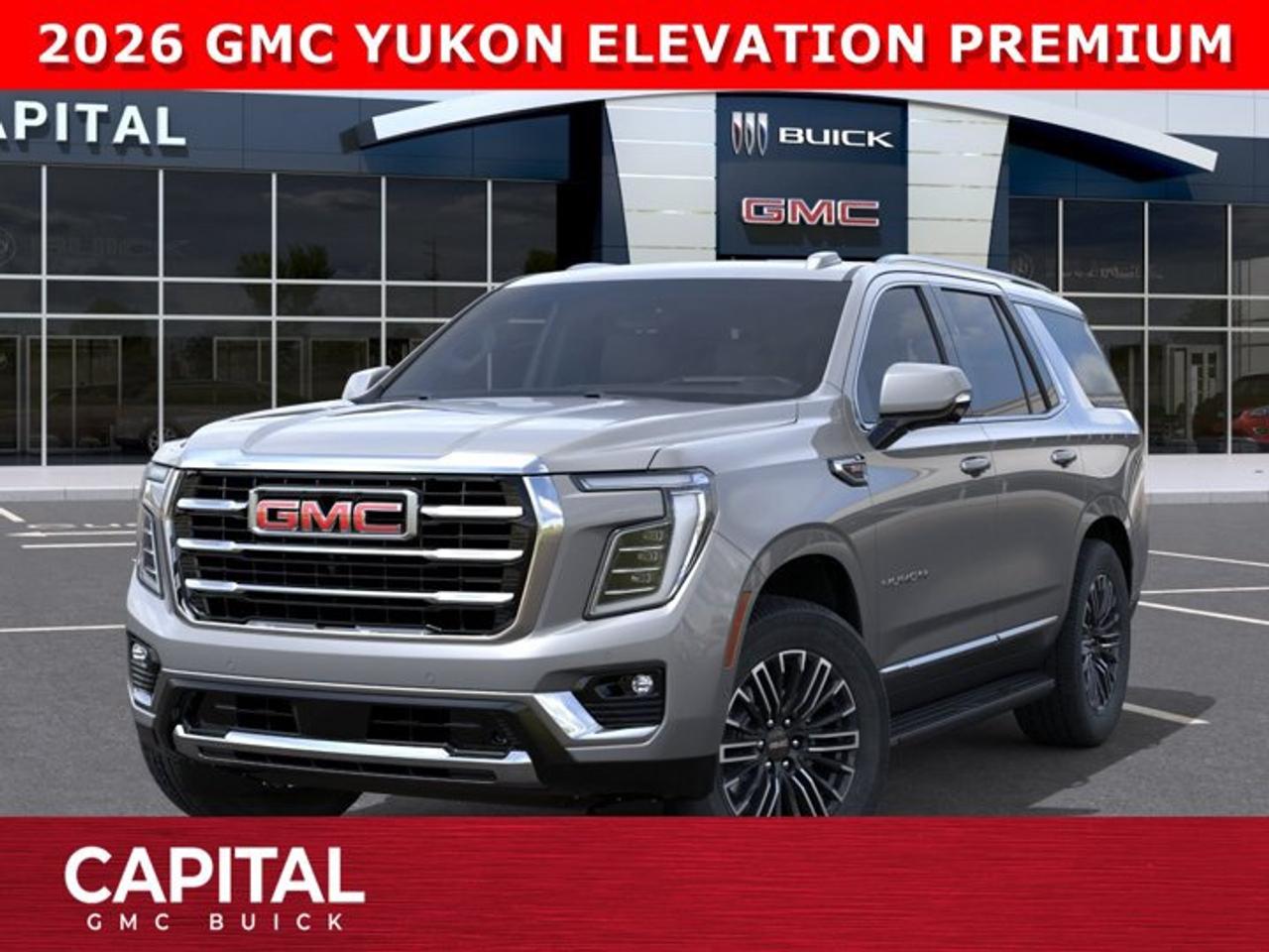 Check out this limited production 2026 Yukon Elevation... This 3 row SUV gets incredible fuel mileage and has incredible options like Heated Steering, Heated and Cooled Seats, Heated 2nd row buckets, Elevation Premium Package, Panoramic Sunroof, Power Sliding Center Console, Rear Streaming Camera Mirror, Dual Rear Media Screens, 360 CAM, Heads-up Display, Super Cruise handsfree Driving, and so much more... Dont miss out on this one CALL NOWAsk for the Internet Department for more information or book your test drive today! Text 507-585-4395 for fast answers at your fingertips!AMVIC Licensed Dealer - Licence Number B1044900