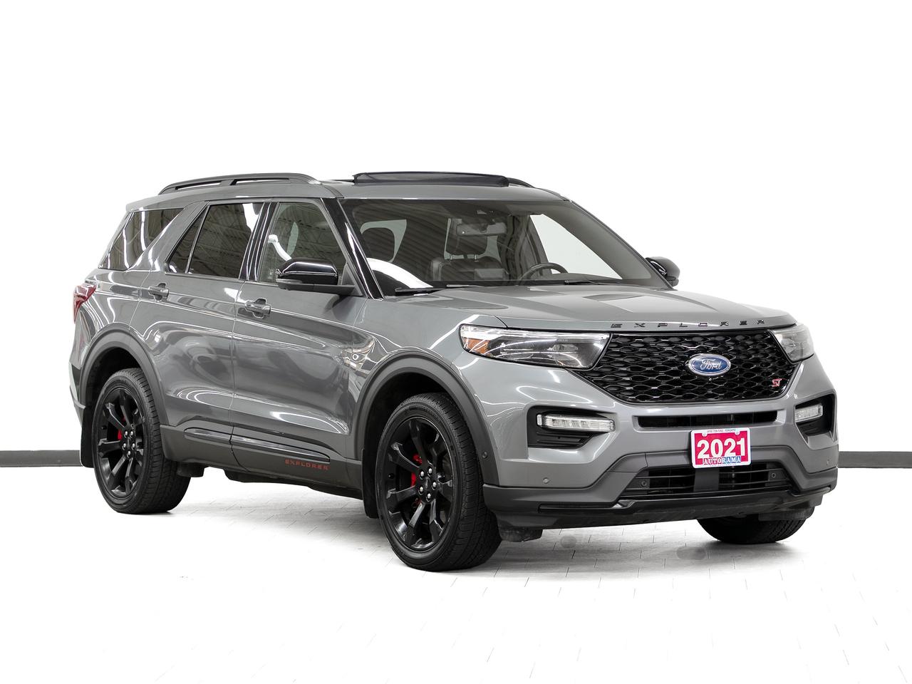 <div style=margin-bottom: 15px;>Cash Price: $33,950&nbsp; Finance Price: $31,950</div><div style=margin-bottom: 15px;><p data-path-to-node=2>Clean CarFax. 20-inch machined aluminum wheels with painted pockets | Intelligent 4WD | Perforated leather seating surfaces with ST logos | 10-way power-adjustable drivers seat with memory | Heated and ventilated front seats | Heated second-row captains chairs | Heated sport leather-wrapped steering wheel with paddle shifters | 8-inch touchscreen display | Apple CarPlay & Android Auto compatibility | B&O Sound System by Bang & Olufsen | Ford Co-Pilot360 Assist+ | Intelligent Adaptive Cruise Control with Stop-and-Go | Lane Centering Assist | Evasive Steering Assist | Blind Spot Information System (BLIS) with Cross-Traffic Alert | Pre-Collision Assist with Automatic Emergency Braking | Tri-zone electronic automatic temperature control | Twin-panel moonroof | Hands-free, foot-activated liftgate | Intelligent Access with push-button start | Remote start system | 360-Degree Camera with split-view display | Bluetooth connectivity. 3.0L Twin-Turbocharged EcoBoost V6 engine (400HP) with 10-speed automatic transmission. Smooth Eco Comfort. Extended warranty options available. Trades are welcome. Financing for all credit types. Same-day approval. 125-point inspection completed. Detailed from corner to corner. Over 250 high-quality used vehicles available at the lowest prices for you to choose from. All vehicles are indoors. Visit us rain or shine.</p></div><div style=margin-bottom: 15px;>Call us to book a test drive: <a href=tel:4167397262>416-739-7262</a><br>Get pre-approved for your car loan in a minute: <a href=https://www.autorama.ca/financing/>Apply for Used Car Financing</a><br>Visit our showroom: 1205 Finch Ave West, North York, ON M3J 2E8</div><div style=margin-top: 15px; margin-bottom: 15px;>&mdash;&mdash;&mdash;&mdash;&mdash;&mdash;&mdash;&mdash;&mdash;&mdash;&mdash;&mdash;&mdash;&mdash;&mdash;&mdash;&mdash;&mdash;&mdash;&mdash;&mdash;&mdash;&mdash;&mdash;&mdash;&mdash;&mdash;&mdash;</div><h3 style=margin-bottom: 5px; margin-top: 0;>Pricing&nbsp;</h3><div style=margin-bottom: 15px;>Best Priced Dealer Award Winner for consecutive years. No admin or hidden fees. Prices exclude HST and licensing. Although every effort is made to ensure accuracy, Autorama is not responsible for typographical errors, omissions, or changes. Please verify all details in person. <span style=text-decoration: underline;>All vehicles can be Certified for an additional $999</span>. If not Certified, as per OMVIC Regulations, the vehicle is deemed to be not drivable and not Certified. Special pricing is not available to commercial, dealer, or exporting purchasers.</div><div style=margin-top: 15px; margin-bottom: 15px;>&mdash;&mdash;&mdash;&mdash;&mdash;&mdash;&mdash;&mdash;&mdash;&mdash;&mdash;&mdash;&mdash;&mdash;&mdash;&mdash;&mdash;&mdash;&mdash;&mdash;&mdash;&mdash;&mdash;&mdash;&mdash;&mdash;&mdash;&mdash;</div><h3 style=margin-bottom: 5px; margin-top: 0;>Financing</h3><div style=margin-bottom: 15px;>We welcome all credit types (no credit, new to the country, bankruptcy, consumer proposal, collections, and others). We offer $0 down and no payment for up to 6 months on approved credits. Want to get started now? Apply for a <a href=https://www.autorama.ca/financing/?utm_source=vdpdesc&utm_medium=vdpdesc>car loan online</a>. Same-day auto finance approvals and same-day delivery are available for qualified customers.</div><div style=margin-top: 15px; margin-bottom: 15px;>&mdash;&mdash;&mdash;&mdash;&mdash;&mdash;&mdash;&mdash;&mdash;&mdash;&mdash;&mdash;&mdash;&mdash;&mdash;&mdash;&mdash;&mdash;&mdash;&mdash;&mdash;&mdash;&mdash;&mdash;&mdash;&mdash;&mdash;</div><h3 style=margin-bottom: 5px; margin-top: 0;>Vehicle Review</h3><div style=margin-bottom: 15px;><p data-path-to-node=12>The 2021 Ford Explorer ST brings high-performance thrills to the family-friendly midsize SUV segment. Engineered by Ford Performance, the ST boasts a thrilling 3.0L twin-turbocharged EcoBoost V6 engine that unleashes an impressive 400 horsepower and 415 lb-ft of torque. Paired with a sport-tuned suspension and standard Intelligent 4WD, it delivers aggressive acceleration and exceptional handling while still providing room for the whole family. The athletic exterior features a black mesh grille and aggressive styling cues, while the incredibly spacious cabin is loaded with premium amenities. Passengers will enjoy luxurious heated and ventilated leather seats, a massive twin-panel moonroof, and the immersive B&O premium sound system. Complete with the advanced Ford Co-Pilot360 Assist+ safety suite and a 360-Degree Camera, the Explorer ST offers an unmatched combination of power, practicality, and cutting-edge technology for navigating the GTA. We have a wide selection of used <a href=https://www.autorama.ca/vehicles?dsp_model=255 target=_blank rel=noopener>Ford Explorer</a> to help you choose.</p></div><div style=margin-top: 15px; margin-bottom: 15px;>&mdash;&mdash;&mdash;&mdash;&mdash;&mdash;&mdash;&mdash;&mdash;&mdash;&mdash;&mdash;&mdash;&mdash;&mdash;&mdash;&mdash;&mdash;&mdash;&mdash;&mdash;&mdash;&mdash;&mdash;&mdash;&mdash;&mdash;&mdash;</div><h3 style=margin-bottom: 5px; margin-top: 0;>Warranty</h3><div style=margin-bottom: 15px;>This vehicle qualifies for an extended warranty with a variety of terms and coverage options. Ask us anytime, we&rsquo;ll help you choose the plan that&rsquo;s right for you.</div><div style=margin-top: 15px; margin-bottom: 15px;>&mdash;&mdash;&mdash;&mdash;&mdash;&mdash;&mdash;&mdash;&mdash;&mdash;&mdash;&mdash;&mdash;&mdash;&mdash;&mdash;&mdash;&mdash;&mdash;&mdash;&mdash;&mdash;&mdash;&mdash;&mdash;&mdash;&mdash;&mdash;</div><h3 style=margin-bottom: 5px; margin-top: 0;>Trade-In / Appraisal</h3><div style=margin-bottom: 15px;>Have a vehicle to trade? We pay top dollar for trades, any vehicle, any condition. Bring your trade for a free appraisal when you visit us or you can apply for</div><div style=margin-top: 15px; margin-bottom: 15px;>&mdash;&mdash;&mdash;&mdash;&mdash; &mdash;&mdash;&mdash;&mdash;&mdash;&mdash;&mdash;&mdash;&mdash;&mdash;&mdash;&mdash;&mdash;&mdash;&mdash;&mdash;&mdash;&mdash;&mdash;&mdash;&mdash;&mdash;&mdash;</div><h3 style=margin-bottom: 5px; margin-top: 0;>Visit / Showroom Info</h3><div style=margin-bottom: 15px;>Visit our indoor showroom (rain or shine) at:<br>Autorama 1205 Finch Ave West, North York, ON M3J 2E8<br>Call us at <a href=tel:4167397262>416-739-7262</a> to book a test drive or ask questions.</div><div style=margin-top: 15px; margin-bottom: 15px;>&mdash;&mdash;&mdash;&mdash;&mdash;&mdash;&mdash;&mdash;&mdash;&mdash;&mdash;&mdash;&mdash;&mdash;&mdash;&mdash;&mdash;&mdash;&mdash;&mdash;&mdash;&mdash;&mdash;&mdash;&mdash;&mdash;&mdash;&mdash;</div><h3 style=margin-bottom: 5px; margin-top: 0;>Who we are</h3><div style=margin-bottom: 15px;>Autorama is Toronto&rsquo;s trusted, award-winning <a href=https://www.autorama.ca/?utm_source=vdpdesc&utm_medium=vdpdesc>used car dealership</a>, offering over 250 hand-picked vehicles at the lowest prices. We&rsquo;re committed to exceptional service and have proudly served Toronto, Mississauga, Brampton, and the GTA for over 25 years &mdash; and with our full indoor showroom, you can visit us rain or shine.</div><div style=margin-top: 15px; margin-bottom: 15px;>&mdash;&mdash;&mdash;&mdash;&mdash;&mdash;&mdash;&mdash;&mdash;&mdash;&mdash;&mdash;&mdash;&mdash;&mdash;&mdash;&mdash;&mdash;&mdash;&mdash;&mdash;&mdash;&mdash;&mdash;&mdash;&mdash;&mdash;&mdash;</div><h3 style=margin-bottom: 5px; margin-top: 0;>Disclaimers</h3><ul style=margin-top: 0; padding-left: 20px;><li><span data-olk-copy-source=MessageBody>Prices exclude HST and licensing.</span></li></ul><ul style=margin-top: 0; padding-left: 20px;><li data-ogsc= data-olk-copy-source=MessageBody>Prices, rates, and payments are subject to change without notice.</li></ul><ul style=margin-top: 0; padding-left: 20px;><li data-ogsc= data-olk-copy-source=MessageBody>Advertised price includes a $2,000 finance credit. Cash price may differ.</li></ul><ul style=margin-top: 0; padding-left: 20px;><li data-ogsc= data-olk-copy-source=MessageBody>All vehicles come standard with one key. Additional keys may be purchased at the time of sale.</li></ul><ul style=margin-top: 0; padding-left: 20px;><li><span data-olk-copy-source=MessageBody>Although every effort is made to ensure accuracy, Autorama is not responsible for typographical errors, omissions, or changes. Please verify all details with your Sales & Finance Specialist.</span></li></ul>