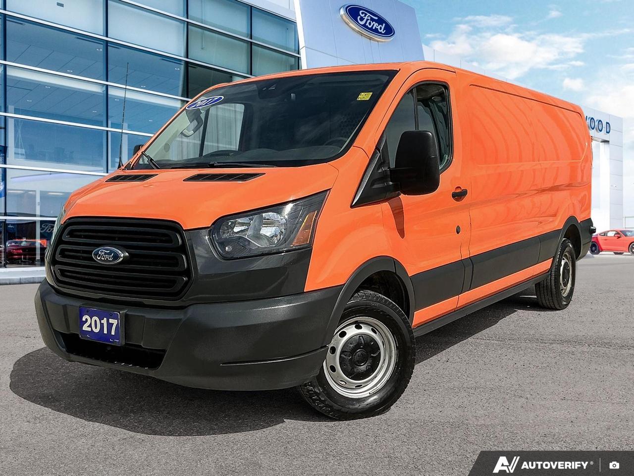 If your business needs a reliable, capable cargo hauler with low kilometers for its age, this 2017 Ford Transit Cargo Van in bold Orange is ready to get to work. Previously leased and well-maintained, it offers a practical combination of utility, safety, and straightforward mechanicals that tradespeople and small business owners will appreciate.

Key Features
- Previous lease vehicle with only 102,885 km  strong value for a 9-year-old commercial van
- Striking Orange exterior  easy to spot on a job site or in a fleet
- Rear-Wheel Drive with automatic transmission for reliable, low-maintenance operation
- 3.7L gasoline engine paired with hydraulic power-assist steering for confident handling
- 4-Wheel Disc Brakes with ABS, Brake Assist, and Hill Hold Control for safer stops in all conditions
- Back-Up Camera to help navigate loading docks, tight lots, and busy job sites
- Low Tire Pressure Warning to help avoid downtime on the road
- Securilock Anti-Theft Ignition Immobilizer to protect your investment and any cargo inside

Birchwood Ford is here to make the process simple and straightforward. Whether youre ready to move forward or just have a few questions, our team is easy to reach. Reserve this van online, start your purchase, or book an appointment for a closer look  visit us at www.birchwoodford.ca or come see it in person today.
Dealer permit #4454
