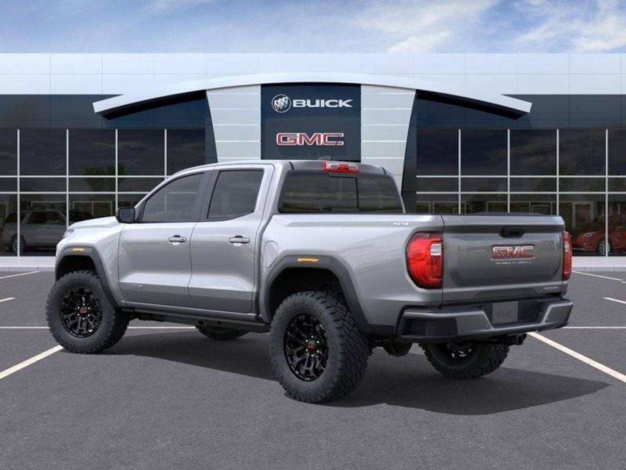 2026 GMC Canyon Elevation New Mid Size 5 Passenger Crew Cab 4X4 Truck with 2 Factory Installed Lift, Trailer Package, Heated Front Seats, Adaptive Cruise Control, HD Surround Vision and a 11 Touchscreen Radio with Google Built Photo