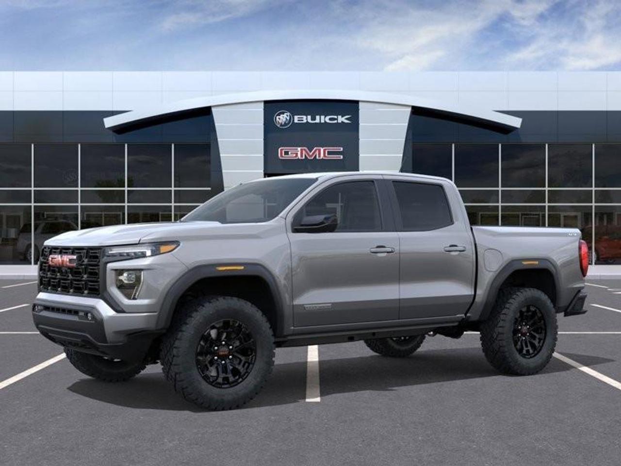 2026 GMC Canyon Elevation New Mid Size 5 Passenger Crew Cab 4X4 Truck with 2 Factory Installed Lift, Trailer Package, Heated Front Seats, Adaptive Cruise Control, HD Surround Vision and a 11 Touchscreen Radio with Google Built Photo