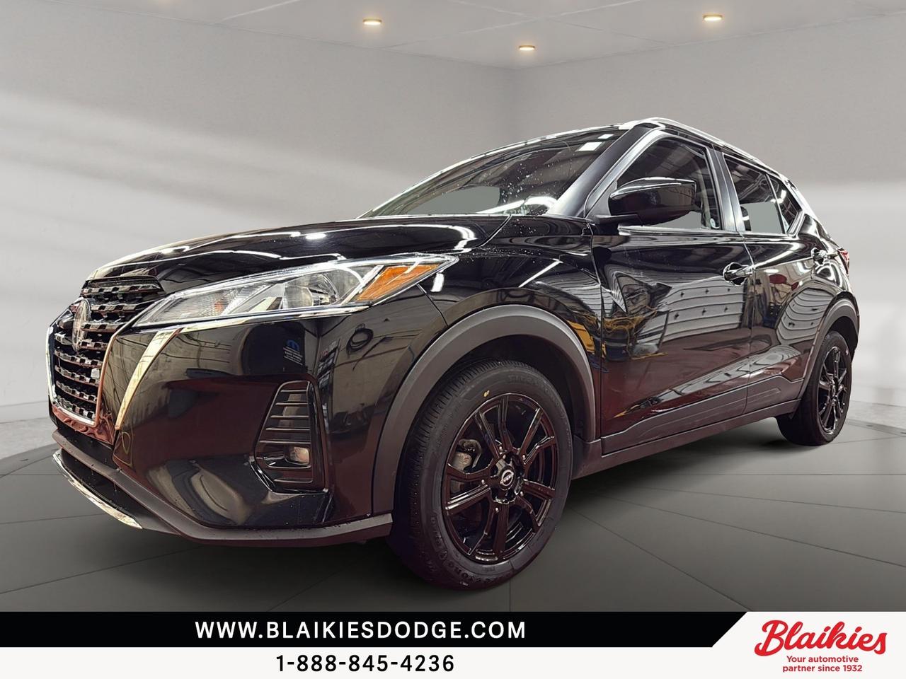 2023 Nissan Kicks SV | Efficient Hatchback with Safety Tech

With 32,034 km, this 2023 Nissan Kicks delivers impressive fuel efficiency, modern technology, and everyday practicality in a stylish black hatchback. Its smooth CVT transmission and advanced driver assistance features make it a smart choice for commuting and city driving.

Key Features:
-1.6L DOHC 4-cylinder engine
-Xtronic CVT transmission
-Adaptive Cruise Control
-Heated front seats
-Heated steering wheel
-Apple CarPlay and Android Auto

This Nissan Kicks is ready for any journey, blending performance, comfort, and modern features. Contact Blaikies Dodge for more details or to schedule a test drive today. Enjoy the convenience of viewing a free CarFax report without submitting personal information. Visit Blaikies Dodge for more details or click to schedule a test drive!
