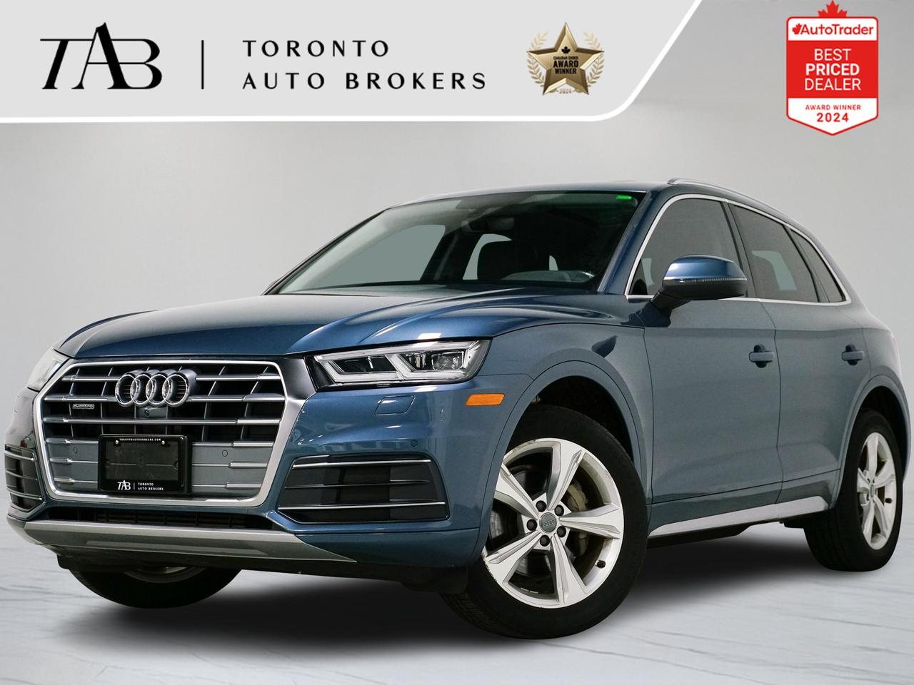 This 2018 Audi Q5 Progressiv is a local Ontario vehicle that offers a perfect balance of luxury, efficiency, and everyday practicality. With its refined design, advanced technology, and Audis renowned Quattro all-wheel drive system, the Q5 delivers a confident and comfortable driving experience in all conditions. Well-equipped with desirable features like a panoramic sunroof and navigation, its an excellent choice for those seeking a premium compact SUV.

Key Features:

Audi Quattro All-Wheel Drive (AWD)
Progressiv Trim
Panoramic sunroof
Navigation system
Leather interior
Heated front seats
Power front seats with driver memory
Tri-zone automatic climate control
Rearview camera with parking sensors
Power tailgate
Keyless entry with push-button start


NOW OFFERING 3 MONTH DEFERRED FINANCING PAYMENTS ON APPROVED CREDIT.

WE OFFER THE BEST FINANCE RATES, AND DONT CHARGE ANY FINANCING FEE

Looking for a top-rated pre-owned luxury car dealership in the GTA? Look no further than Toronto Auto Brokers (TAB)! Were proud to have won multiple awards, including the 2024 AutoTrader Best Priced Dealer, the 2026 Best in Business award, the 2025 CarGurus Award, the 2026 Top Choice Award, the 2026 Dealer Rater Consumer Satisfaction Award, the 2026 Canadian Choice Award, the 2026 Three Best Rated Dealer Award, and many more!

With 30 years of experience serving the Greater Toronto Area, TAB is a respected and trusted name in the pre-owned luxury car industry. Our 30,000 sq.Ft indoor showroom is home to a wide range of luxury vehicles from top brands like BMW, Mercedes-Benz, Audi, Porsche, Land Rover, Jaguar, Aston Martin, Bentley, Maserati, and more. And we dont just serve the GTA, were proud to offer our services to all cities in Canada, including Vancouver, Montreal, Calgary, Edmonton, Winnipeg, Saskatchewan, Halifax, and more.

At TAB, were committed to providing a no-pressure environment and honest work ethics. As a family-owned and operated business, we treat every customer like family and ensure that every interaction is a positive one. Come experience the TAB Lifestyle at its truest form, luxury car buying has never been more enjoyable and exciting!

We offer a variety of services to make your purchase experience as easy and stress-free as possible. From competitive and simple financing and leasing options to extended warranties, aftermarket services, and full history reports on every vehicle, we have everything you need to make an informed decision. We welcome every trade, even if youre just looking to sell your car without buying, and when it comes to financing or leasing, we offer same day approvals, with access to over 50 lenders, including all of the banks in Canada. Feel free to check out your own Equifax credit score without affecting your credit score, simply click on the Equifax tab above and see if you qualify.

Call us today or visit our website to learn more about our inventory and services. And remember, all prices exclude applicable taxes and licensing, and vehicles can be certified at an additional cost of $999.