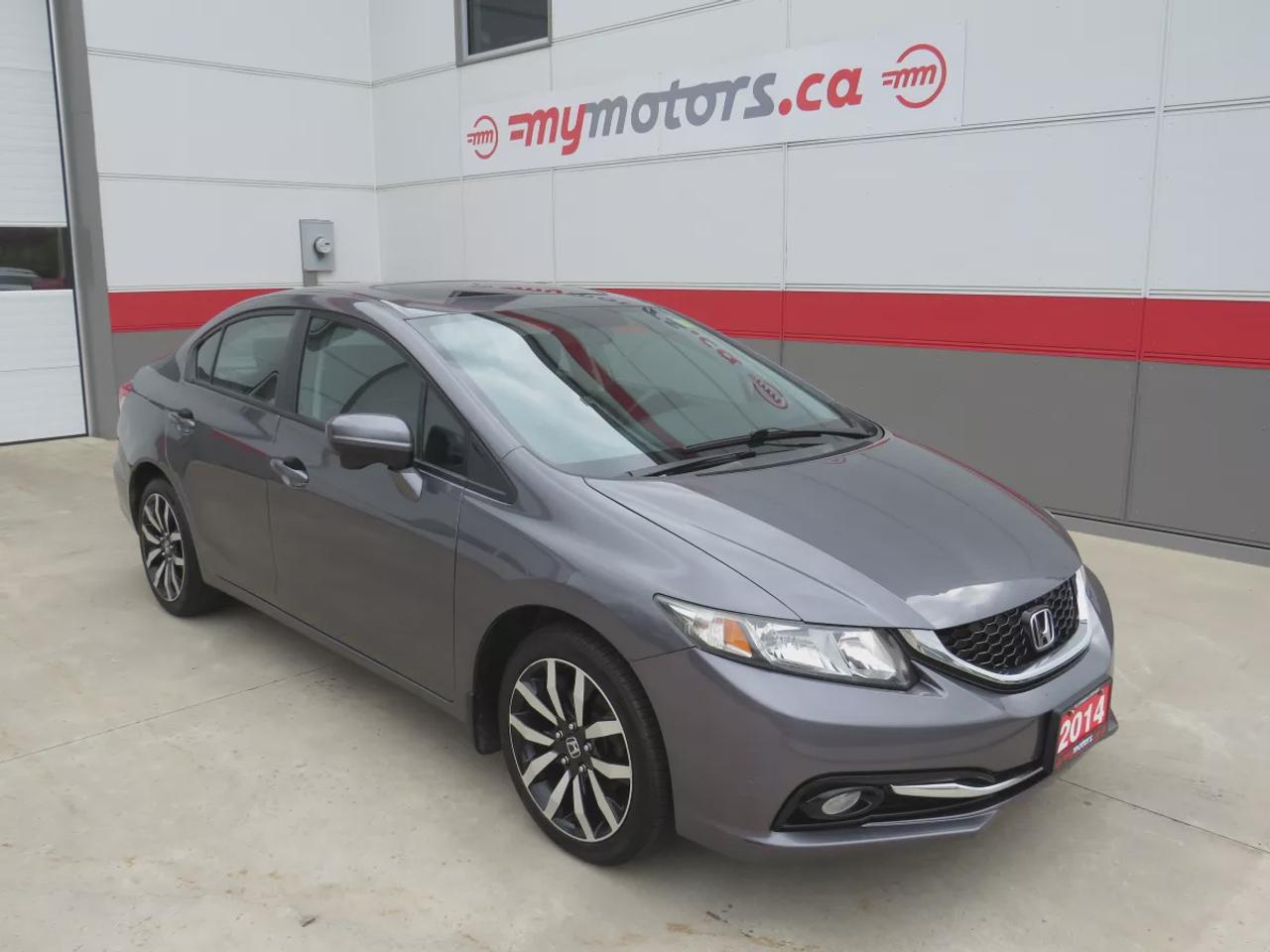 | 2014 Honda Civic Touring |    | Low KM!! | Alloy Rims | Leather | Sunroof | Navigation | Digital Touchscreen | CD Player | Reverse Camera |    | Safety Certified | Detailed | No Hidden Fees | Financing Options Available - We Deal With All Major Banks Just Like Big Brand Dealers    Hours:  Monday - Wednesday & Friday 8:00am-5:00pm - Thursday 8:00am-7:00pm  Saturday 8:00am-1:00pm    Address:  7 Rouse Street W, Tillsonburg, N4G 5T5