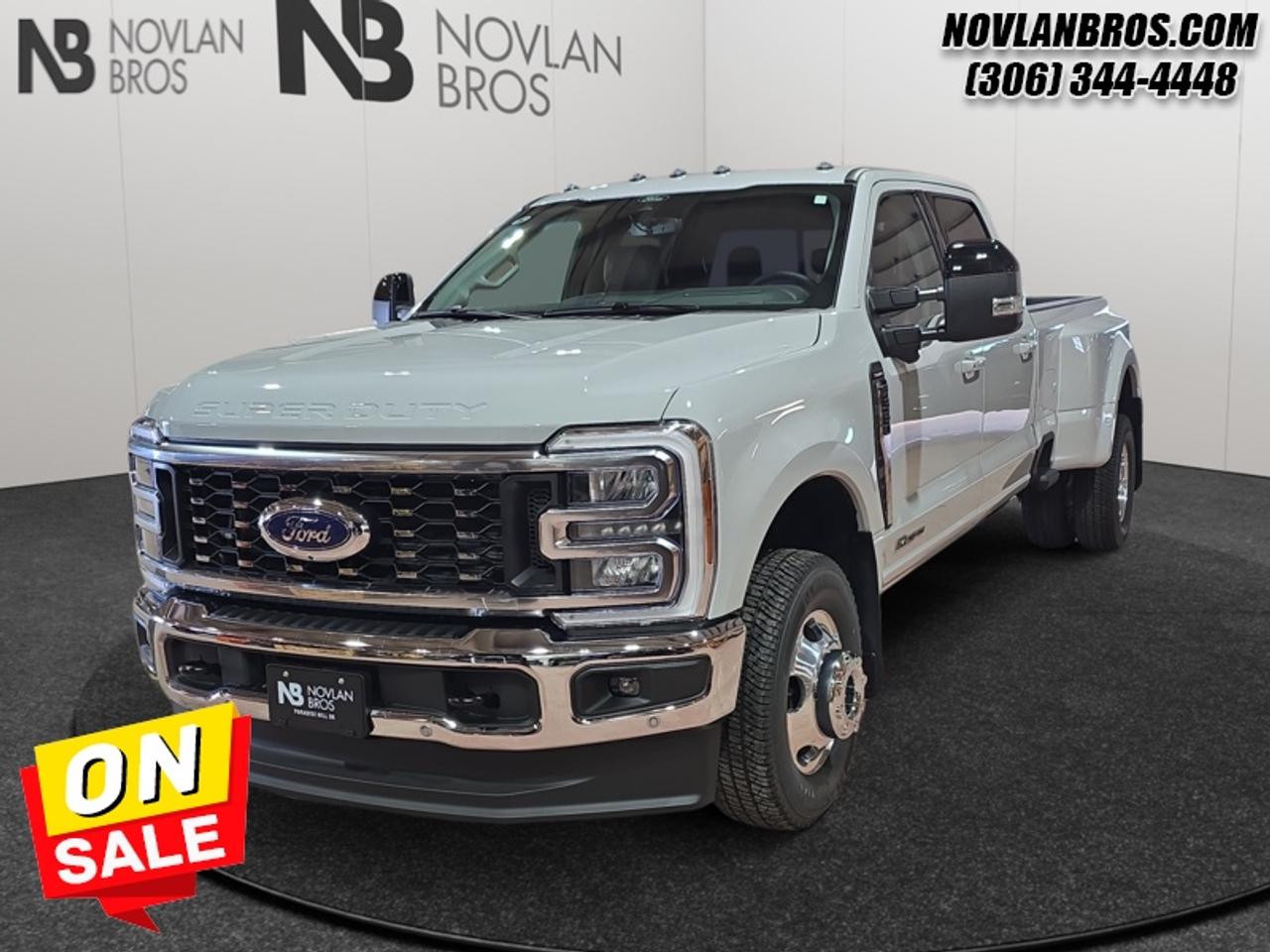 <b>Lariat Ultimate Package, Premium Audio, Diesel Engine, Running Boards, Tailgate Step!</b><br> <br> Check out our great inventory of new vehicles at Novlan Brothers!<br> <br>If you have the need to haul or tow heavy loads, this Ford F-350 should be at the top of your consideration list.<br> <br>The most capable truck for work or play, this heavy-duty Ford F-350 never stops moving forward and gives you the power you need, the features you want, and the style you crave! With high-strength, military-grade aluminum construction, this F-350 Super Duty cuts the weight without sacrificing toughness. The interior design is first class, with simple to read text, easy to push buttons and plenty of outward visibility. This truck is strong, extremely comfortable and ready for anything.<br> <br>This Avalanche sought after diesel Crew Cab 4X4 pickup has a 10 Speed Automatic transmission and is powered by a 475HP 6.7L 8 Cylinder Engine. <br> <br> Our F-350 Super Dutys trim level is Lariat. Experience rugged capability and luxury in this F-350 Lariat trim, which features leather-trimmed heated and ventilated front seats with power adjustment, memory function and lumbar support, a heated leather-wrapped steering wheel, voice-activated dual-zone automatic climate control, power-adjustable pedals, a sonorous 8-speaker Bang & Olufsen audio system, and two 120-volt AC power outlets. This truck is also ready to get busy, with equipment such as class V towing equipment with a hitch, trailer wiring harness, a brake controller and trailer sway control, beefy suspension with heavy duty shock absorbers, power extendable trailer style mirrors, and LED headlights with front fog lamps and automatic high beams. Connectivity is handled by a 12-inch infotainment screen powered by SYNC 4, bundled with Apple CarPlay, Android Auto, inbuilt navigation, and SiriusXM satellite radio. Safety features also include a surround camera system, pre-collision assist with automatic emergency braking and cross-traffic alert, blind spot detection, rear parking sensors, forward collision mitigation, and a cargo bed camera. This vehicle has been upgraded with the following features: Lariat Ultimate Package, Premium Audio, Diesel Engine, Running Boards, Tailgate Step, 5th Wheel/Gooseneck Hitch Prep Package, Spray-in Bedliner.<br><br> View the original window sticker for this vehicle with this url <b><a href=http://www.windowsticker.forddirect.com/windowsticker.pdf?vin=1FT8W3DT9TEE35405 target=_blank>http://www.windowsticker.forddirect.com/windowsticker.pdf?vin=1FT8W3DT9TEE35405</a></b>.<br> <br>To apply right now for financing use this link: <a href=http://novlanbros.com/credit/ target=_blank>http://novlanbros.com/credit/</a><br> <br/>Weve discounted this vehicle $14522. 5.49% financing for 84 months. <br> Payments from <b>$1560.01</b> monthly with $0 down for 84 months @ 5.49% APR O.A.C. ( Plus applicable taxes - Plus applicable fees ). Incentives expire 2026-08-31. See dealer for details. <br><br><br> Come by and check out our fleet of 20+ used cars and trucks and 100+ new cars and trucks for sale in Paradise Hill.  o~o