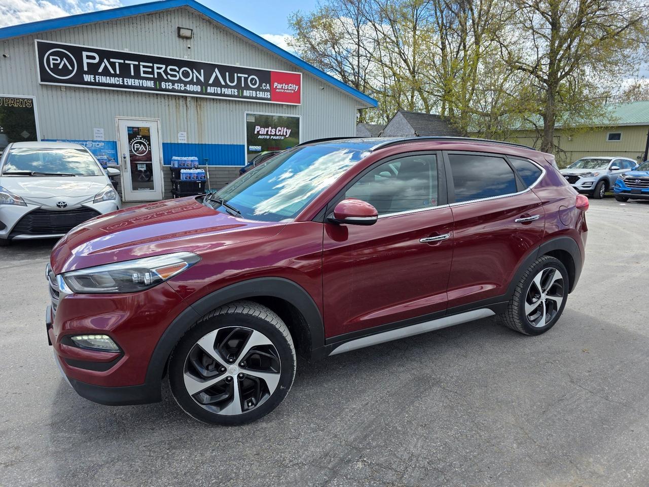 LEATHER - SUNROOF - CLEAN CARFAX Experience the perfect blend of style, comfort, and capability with the 2018 Hyundai Tucson Limited AWD at Patterson Auto Sales. This pre-owned SUV features luxurious leather seating and a responsive 1.6L L4 DOHC 16V engine, giving you the power and sophistication you deserve. With all-wheel drive confidence and premium amenities throughout, the Tucson Limited is ready for every adventure. Discover exceptional value and elevate your drive today.