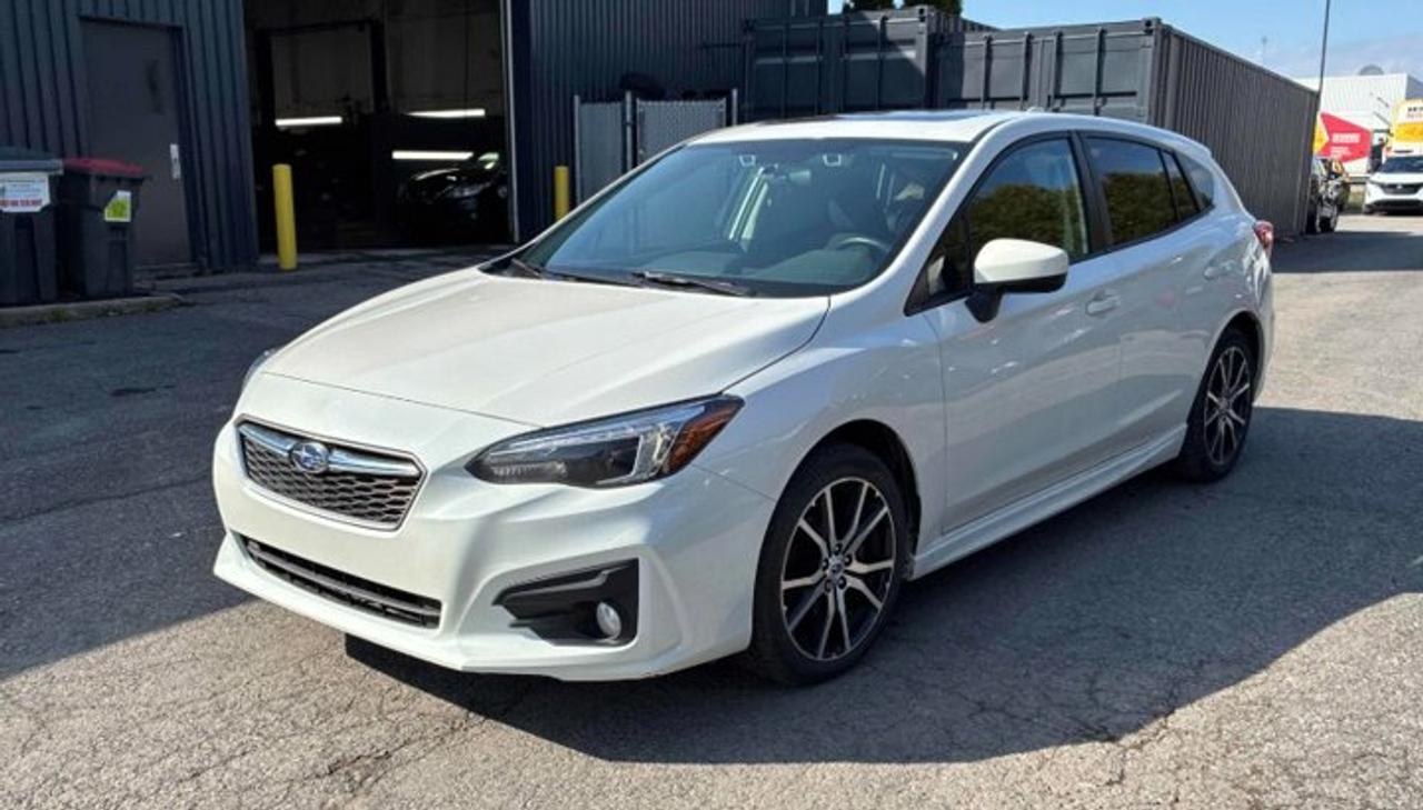 Look at this certified 2019 Subaru Impreza Sport Hatchback AWD | Eyesight | Sunroof | Heated Seats | | Rear Cam & More !. Its Automatic transmission and 2.0 L engine will keep you going. This Subaru Impreza comes equipped with these options: Sunroof, Reverse Camera, Air Conditioning, Heated Seats, Tilt Steering Wheel, Steering Radio Controls, Power Windows, Power Locks, Traction Control, and Power Mirrors. See it for yourself at Mark Wilsons Better Used Cars, 5055 Whitelaw Road, Guelph, ON N1H 6J4.MASSIVE SELECTION: 500+ vehicles in ONE LOCATION, all Live Market Priced for the best value!STRAIGHTFORWARD & TRANSPARENT PRICING: Our Advertised Price INCLUDES:Safety Certification! (No separate certification fee upcharge).FREE Carfax History Report!NO upcharge for paying cash!CONFIDENCE & PEACE OF MIND: 30-Day/3,000 km Warranty INCLUDED! Plus a 5-Day Exchange Privilege!*EASY FINANCING: Better-than-bank rates, $0 Down, and 3 Months No Payments available OAC. BAD CREDIT APPROVED HERE!WE BUY CARS: Get Top Dollar for your trade, or sell us your vehicle for CASH even if you dont buy ours!www.shopwilsons.comAn Honest, Transparent Buying Experience. Trusted in business since 1961!(Cash Prices Exclude HST and Licensing Fees only.)