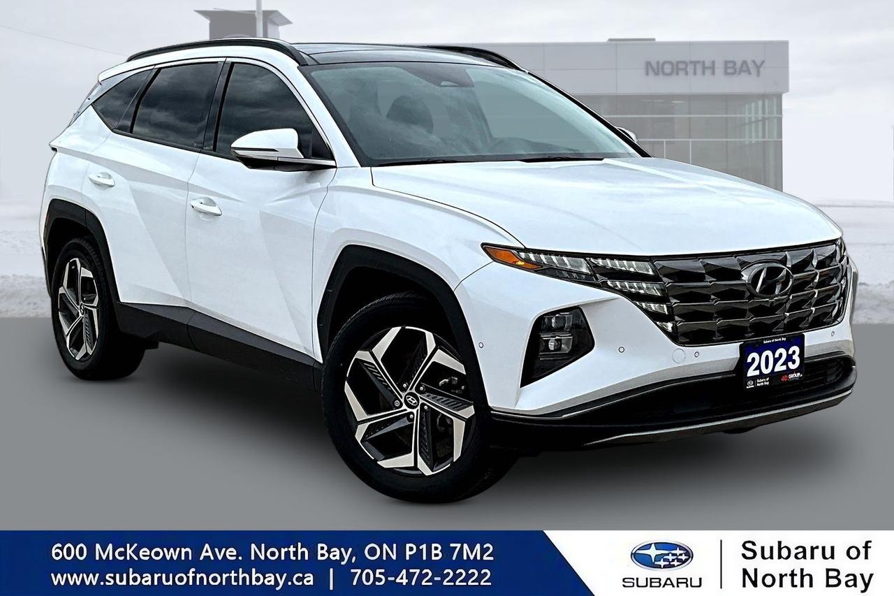 Experience premium comfort, advanced hybrid efficiency and all-season confidence with this Hyundai Tucson Ultimate Hybrid in stunning white. Perfect for drivers in North Bay, Callander, Powassan, Sturgeon Falls and across Northern Ontario, this SUV delivers the versatility and fuel economy Canadian drivers are looking for.
			
			Equipped with Hyundais efficient hybrid powertrain, this Tucson offers impressive fuel savings without sacrificing performance. Whether youre commuting through North Bay, travelling Highway 11 or heading out for a weekend getaway, the Tucson Hybrid provides a smooth, quiet and confident driving experience in all weather conditions.
			
			The Ultimate trim package is loaded with premium features, advanced safety technology and modern conveniences designed to elevate every drive. Inside, youll find a spacious and refined interior with comfortable seating, intuitive technology and versatile cargo space perfect for families, commuters and active lifestyles.
			
			This Hyundai Tucson Ultimate Hybrid stands out with its sleek white exterior, modern styling and proven Hyundai reliability. Ideal for Northern Ontario drivers seeking efficiency, comfort and capability in one well-equipped SUV.
			
			Key Features:
			
			Hybrid fuel-efficient performance
			Ultimate trim package
			Advanced safety and driver-assist features
			Spacious premium interior
			Comfortable ride quality
			Excellent for Northern Ontario driving
			Stylish white exterior
			Reliable and versatile SUV
			
			Serving North Bay and surrounding areas including Sturgeon Falls, Powassan, Callander and Nipissing District. Contact us today to schedule your test drive.
			
			
			
			All in price - No hidden fees or charges! We pride ourselves on providing a personalized experience for each of our valued customers. We offer a wide selection of vehicles, knowledgeable sales and service staff, complete service and parts centre, and competitive pricing on all of our products. We look forward to seeing you soon. *Every reasonable effort is made to ensure the accuracy of the information listed above, but errors happen. We reserve the right to change or amend these offers. The vehicle pricing, incentives, options (including standard equipment), and technical specifications listed, may not match the exact vehicle displayed. All finance pricing listed is O.A.C (on approved credit). Please confirm with a sales representative the accuracy of this.
			
			Subaru of North Bay has been proudly serving customers in North Bay, Sturgeon Falls, New Liskeard, Cobalt, Haileybury, Kirkland Lake and surrounding areas since 1987. Shop with confidence and visit us today!