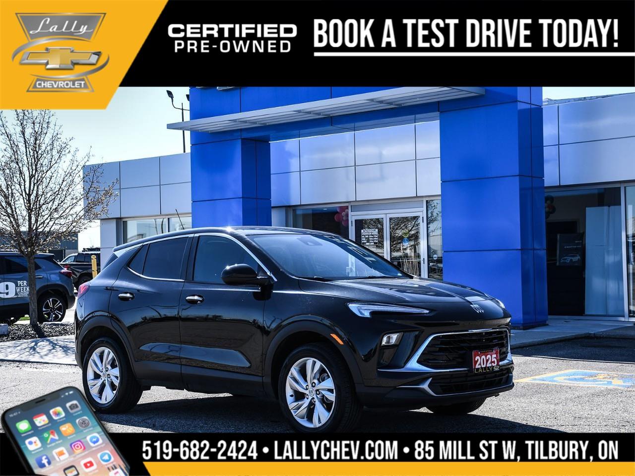 2025 Buick Encore GX Preferred AWD ECOTEC 1.3L Turbo 9-Speed Automatic Black<br /><br />** Special Sale price listed is available to finance purchases only on approved credit. Price of vehicle may differ with other forms of payment.<br /><br /><br />What is Live Market Pricing?<br /><br />Lally Chevrolet, we've changed the way we sell new and pre-owned vehicles with Live Market Pricing. Buying a vehicle can be stressful. Negotiations, trade value, hidden fees and the time a purchase takes is enough to make anyone nervous.<br /><br />How does a customer know if they are getting a good deal or not?<br /><br />How do dealerships like Lally Chevrolet even set prices?<br /><br />In today's customer-centric, tech-savvy world, where is the transparency in the car buying process?<br /><br />We want to make your vehicle purchasing experience stress-free, simple, enjoyable and transparent. So we've made the struggle of negotiating a thing of the past!<br /><br />No More Stressful Negotiations!<br /><br />Purchasing your next vehicle shouldn't feel like a battle. Our team at Lally Chevrolet does not want you to go home wondering if you could have gotten a better deal or not. So, we are offering you the best deal possible, the fair value, with Live Market Pricing.<br /><br />How Does Live Market Pricing Work?<br /><br />With Live Market Pricing, our team checks the fair value of our vehicles every day, comparing equally-equipped vehicles in a 300 kilometer radius of our market area. Then, we update our inventory prices in real-time to reflect the current market price.<br /><br />This allows us to price our vehicles in our market area fairly while passing the savings onto you. With Lally Chevrolet Live Market Pricing system, you can rest assured that you're getting the most competitive price around town.<br /><br />These real-time results offer fair pricing for you, the customer, and eliminates the need for negotiations. Lally Chevrolet Live Market Pricing ensures:<br /><br />? no pricing games<br />? no stressful negotiations or pressure situations<br />? no mark-up to mark-down gimmicks<br />? no hassling<br />? no haggling<br />? no more guessing<br /><br />.