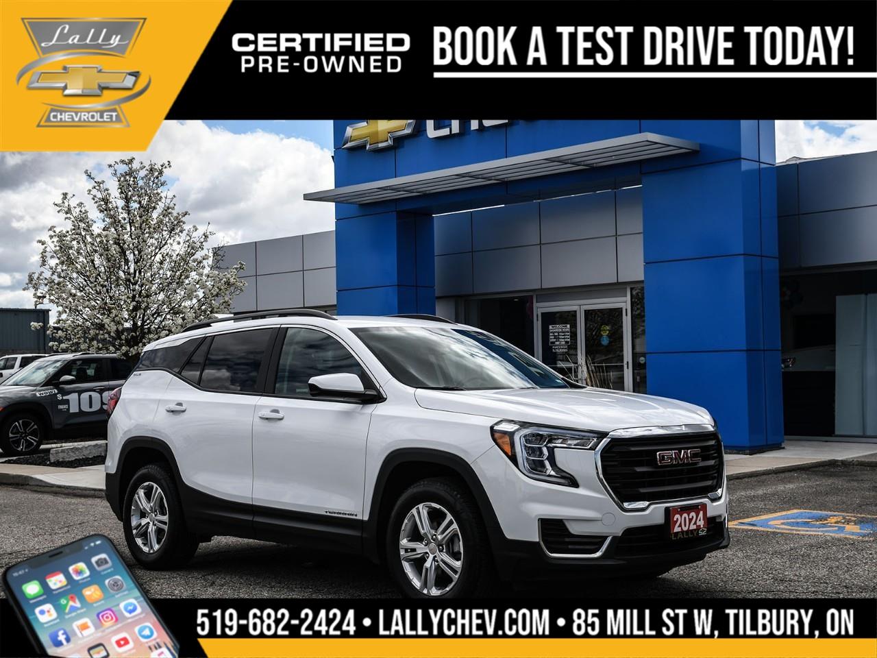 2024 GMC Terrain SLE AWD 1.5L DOHC 9-Speed Automatic Summit White AWD. Odometer is 13203 kilometers below market average!<br /><br />** Special Sale price listed is available to finance purchases only on approved credit. Price of vehicle may differ with other forms of payment.<br /><br /><br />What is Live Market Pricing?<br /><br />Lally Chevrolet, we've changed the way we sell new and pre-owned vehicles with Live Market Pricing. Buying a vehicle can be stressful. Negotiations, trade value, hidden fees and the time a purchase takes is enough to make anyone nervous.<br /><br />How does a customer know if they are getting a good deal or not?<br /><br />How do dealerships like Lally Chevrolet even set prices?<br /><br />In today's customer-centric, tech-savvy world, where is the transparency in the car buying process?<br /><br />We want to make your vehicle purchasing experience stress-free, simple, enjoyable and transparent. So we've made the struggle of negotiating a thing of the past!<br /><br />No More Stressful Negotiations!<br /><br />Purchasing your next vehicle shouldn't feel like a battle. Our team at Lally Chevrolet does not want you to go home wondering if you could have gotten a better deal or not. So, we are offering you the best deal possible, the fair value, with Live Market Pricing.<br /><br />How Does Live Market Pricing Work?<br /><br />With Live Market Pricing, our team checks the fair value of our vehicles every day, comparing equally-equipped vehicles in a 300 kilometer radius of our market area. Then, we update our inventory prices in real-time to reflect the current market price.<br /><br />This allows us to price our vehicles in our market area fairly while passing the savings onto you. With Lally Chevrolet Live Market Pricing system, you can rest assured that you're getting the most competitive price around town.<br /><br />These real-time results offer fair pricing for you, the customer, and eliminates the need for negotiations. Lally Chevrolet Live Market Pricing ensures:<br /><br />? no pricing games<br />? no stressful negotiations or pressure situations<br />? no mark-up to mark-down gimmicks<br />? no hassling<br />? no haggling<br />? no more guessing<br /><br />.