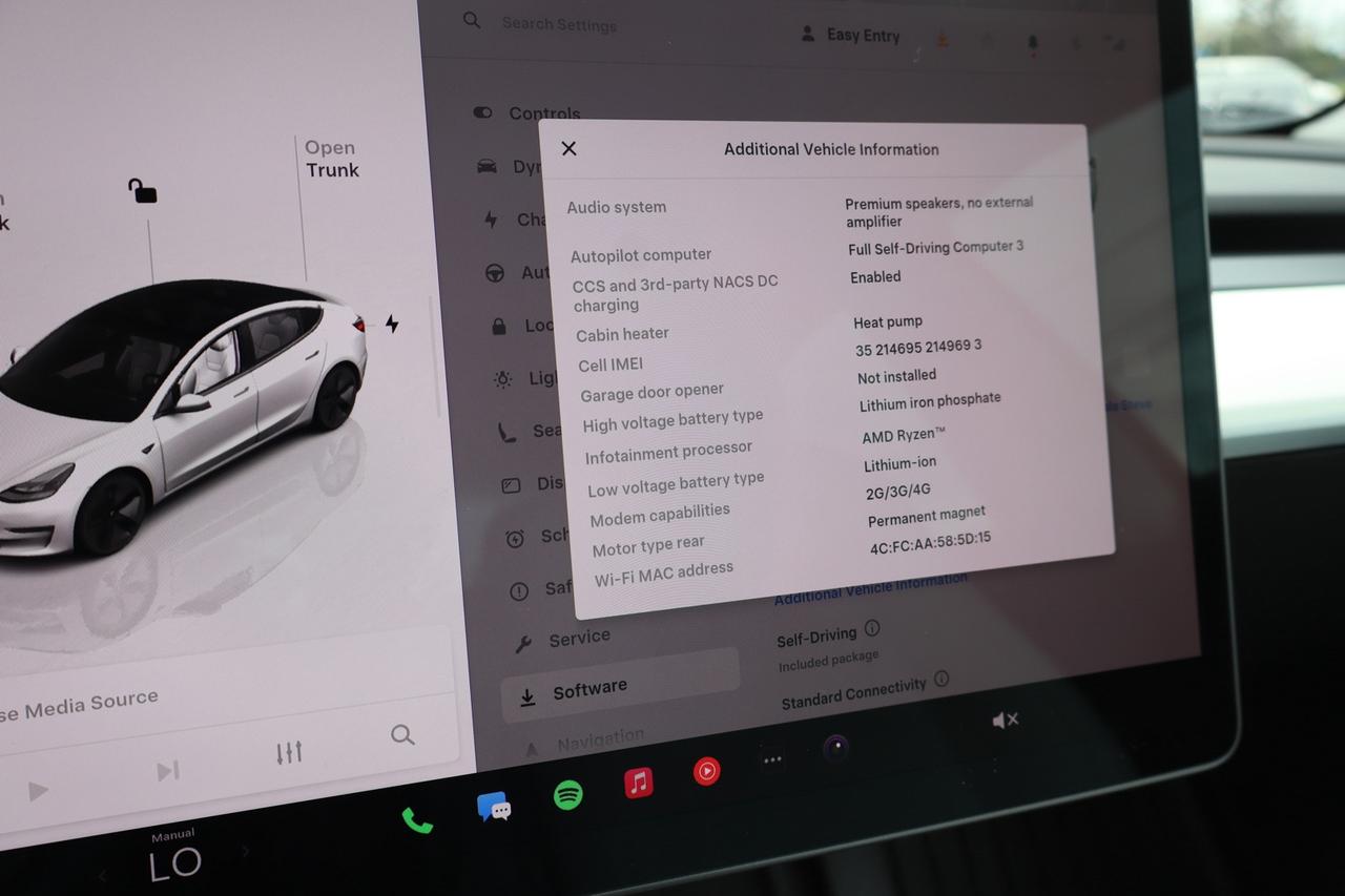 2022 Tesla Model 3 Standard Range Plus   No Accident   White Interior Photo