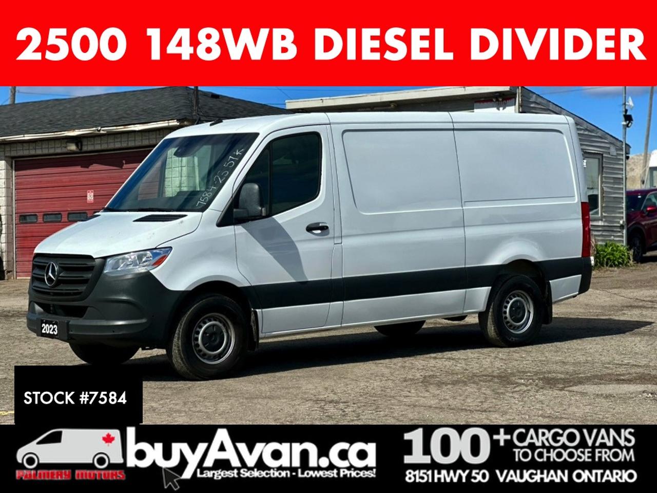2023 Mercedes-Benz Sprinter Cargo Van Sprinter 2500 144 WB Diesel + Divider 4 NEW TIRES Photo0