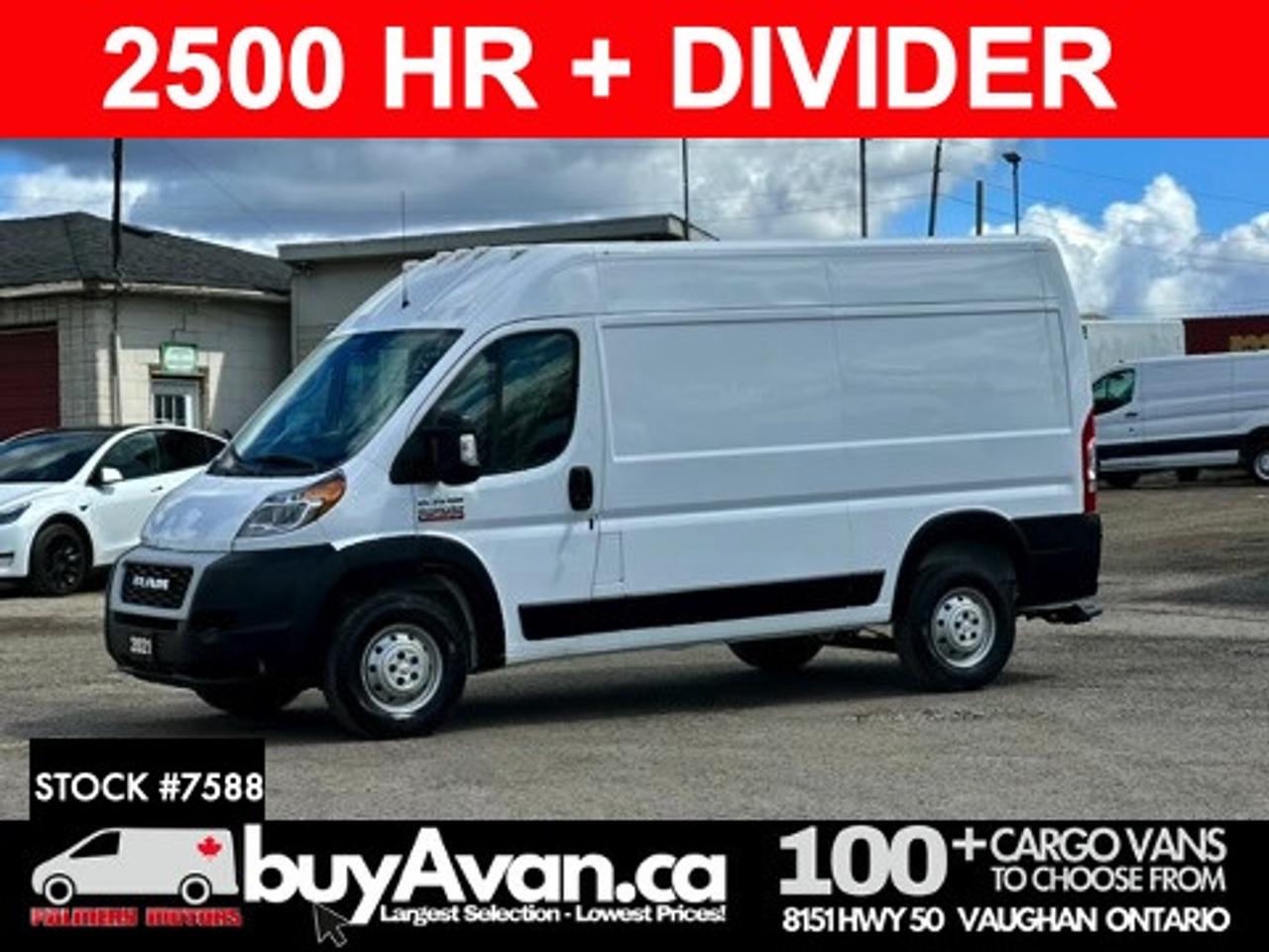 2021 RAM ProMaster Cargo Van 2500 136 WB High Roof + Divider *SAFETY INCLUDED* Photo0