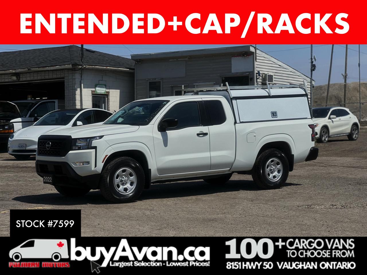 2022 Nissan Frontier Frontier Extended Cab + Cap W/Racks CERTIFIED   NO Photo0
