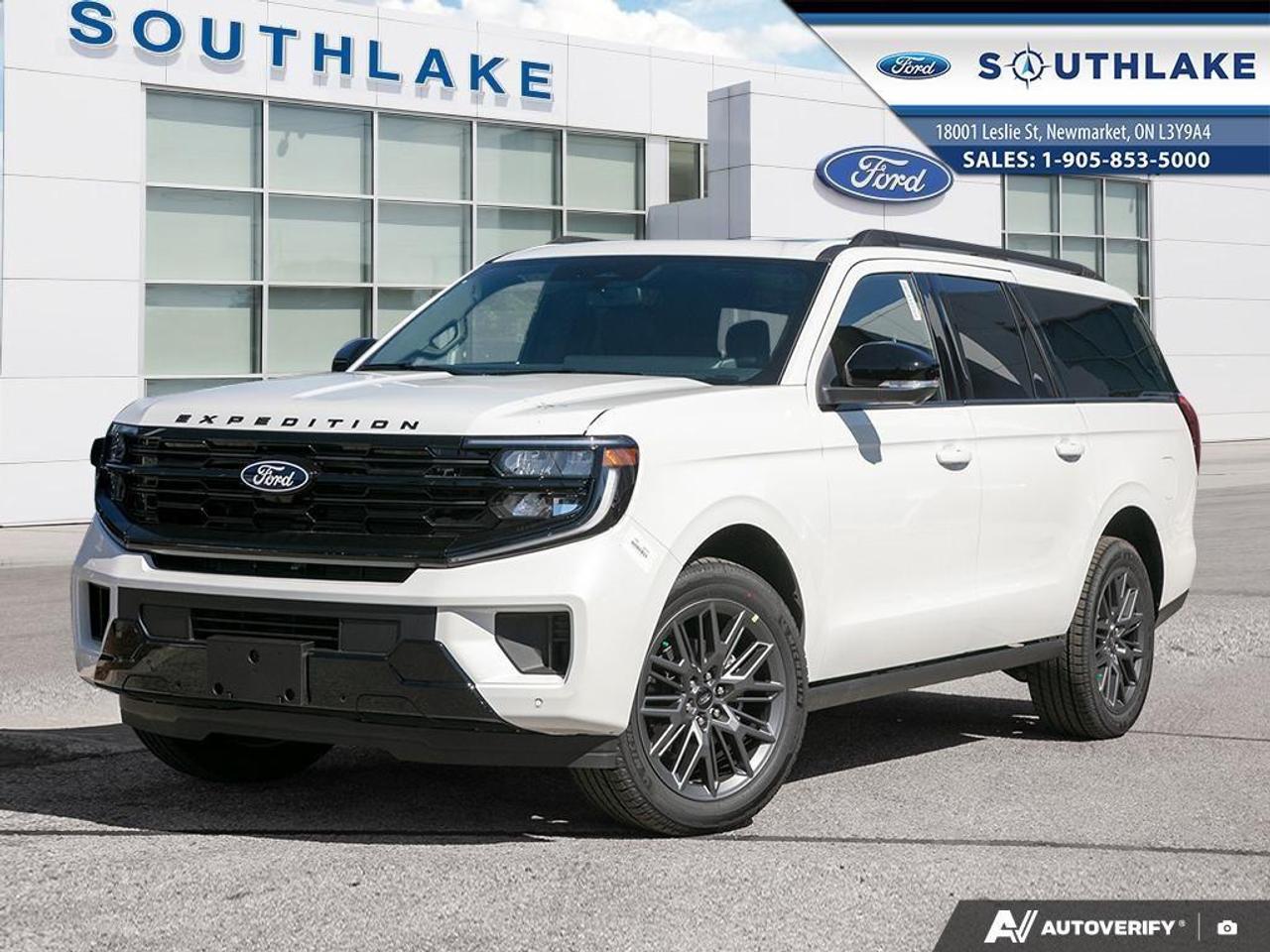 <p>The 2027 Ford Expedition Platinum Max 4x4, dressed in a striking Star White Metallic Tri-Coat, commands attention with its powerful 4x4 drivetrain and superb handling. Equipped with a Front Active Air Dam from the EQUIPMENT GROUP 600A and bolstered by the 3.5L V6 EcoBoost engine combined with a 10-speed automatic transmission, this SUV is built for both performance and luxury.</p><p>The Expedition's exterior styling is enhanced by the Stealth Appearance Package, which includes bold black accents like the Black Platinum Badge on the tailgate and black EXPEDITION lettering on the hood. Its 22x9 inch Magnetite Painted Aluminum Wheels paired with P275/50R22 all-season tires complement the sleek appearance. Step inside to indulge in the Black Onyx, leather-trimmed heated and ventilated front captain's chairs, ensuring comfort on any journey.</p><p>Technology takes the forefront with features like the B&O Play Unleashed sound system, providing a customizable audio experience through 22 speakers. Stay connected on the go with smart device integration, a wireless charging pad, and a Wi-Fi hotspot. Safety and driver assistance are prioritized with a suite of features including a backup camera, lane assist, adaptive cruise control, and parking sensors to ensure peace of mind on the road.</p><p>This spacious SUV is perfect for families or adventurers seeking both luxury and capability. With premium comforts like a panoramic Vista Roof, smart tech, and ample seating with a third-row option, the Expedition Platinum Max meets the needs of discerning customers. Contact Southlake Ford today to learn more and schedule a test drive. Your next journey begins here.</p>