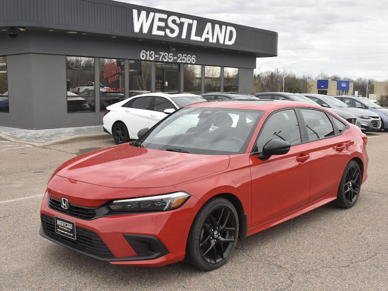 <p>Get ready to turn heads in this stunning <strong>2024 Honda Civic Sport</strong> from Westland Auto Sales! Dressed in a vibrant <strong>red exterior</strong> that pops, this sedan is as sporty as it is stylish. Slip inside to a sleek <strong>black interior</strong> that complements the Civics dynamic personality, offering a refined and comfortable environment for every drive. With its efficient <strong>2.0L 4-cylinder engine</strong> paired with a smooth <strong>Variable/CVT transmission</strong>, this front-wheel-drive marvel delivers an engaging and responsive driving experience, perfect for navigating city streets or cruising down the highway. Boasting a mere <strong>48,877 kilometers</strong> on the odometer, this Civic Sport is ready for its next adventure.</p><p>This isnt just any Civic; its the Sport trim, designed to inject excitement into your daily commute. Whether youre running errands or embarking on a weekend getaway, this 4-door sedan offers practicality without compromising on performance or flair. The 2024 model year ensures youre getting modern engineering and the latest in Hondas renowned reliability. Come down to Westland Auto Sales and discover why the Honda Civic remains a benchmark in its class, and why this particular Sport model is an exceptional choice for discerning drivers.</p><p>Here are five features that really make this 2024 Honda Civic Sport sizzle:</p><ul><li><strong>Sport Trim Styling:</strong> Aggressive exterior accents and a sporty design mean youll look good from every angle.</li><li><strong>Vibrant Red Exterior:</strong> Make a statement on the road with this eye-catching, energetic colour.</li><li><strong>Smooth CVT Transmission:</strong> Experience seamless acceleration and an incredibly fluid driving feel.</li><li><strong>Efficient 2.0L Engine:</strong> Enjoy a perfect blend of responsive power and impressive fuel economy.</li><li><strong>Low Kilometerage:</strong> With only 48,877 km, this Civic Sport has plenty of life and adventures left to offer.</li></ul><p><strong><em>Powered by AutoIntelligence&trade;</em></strong></p><p>Vehicle information has been generated using artificial intelligence and is provided for informational purposes only. While efforts are made to ensure accuracy, please confirm all details directly with the dealer.</p>