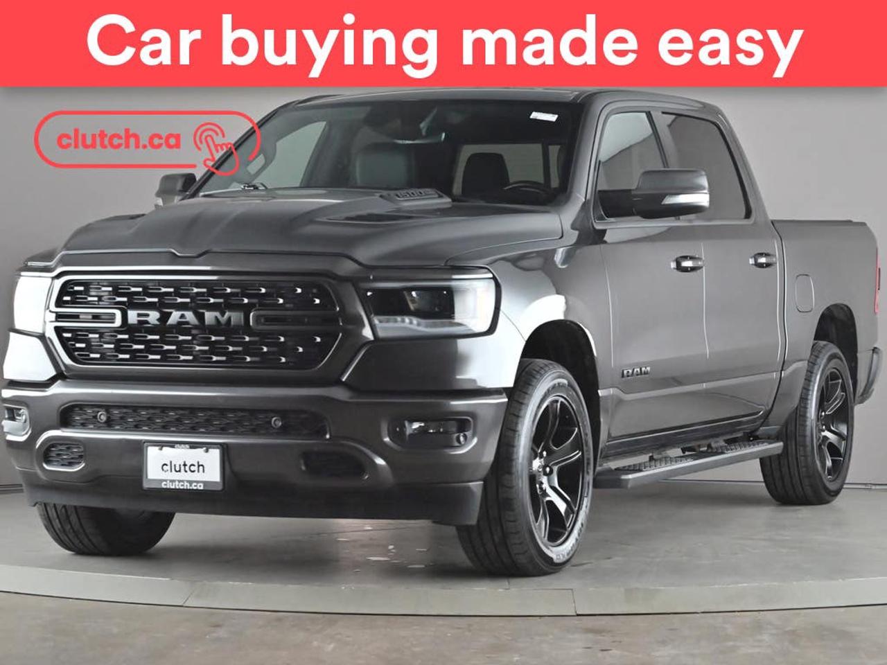 Electric Parking Brake, Brake Assist, Running Boards and more!<br> <br>Clutch is the largest online used car retailer in Canada, delivering a seamless, hassle-free car-buying experience to drivers everywhere. Shop thousands of used cars online, get the right one delivered to your door, and enjoy peace of mind with our 10-Day Money-Back Guarantee. How sweet is that? To learn more, visit clutch.ca.<br> <br>The top features for this car include:<br> <br>Power Folding Exterior Mirrors<br>Electric Parking Brake<br>Brake Assist<br>Running Boards<br>Bed-Rail Protectors<br>Auto Dimming Rearview Mirror<br>Front Heated Seats<br>Power Lumbar Support<br>Folding Rear Seats<br>Climate Control<br>Dual Zone Front Climate Control<br>Rear Climate Vents<br>Premium Sound System<br>Speed-Sensitive Volume<br>Bluetooth Music<br>Touchscreen Display<br>GPS Navigation<br>Cruise Control<br>Integrated Garage Door Opener<br>12V Outlet<br>Hands Free Device Connectivity<br>Apple CarPlay<br>Android Auto<br>USB Input<br>Keyless Entry<br>Push Button Start<br>Passive Keyless Entry<br>Keyfob Remote Start<br>Forward Collision Mitigation<br>Heated Steering Wheel<br>Trailer Brake Controller<br>One-Touch Windows<br>Rain Sensing Wipers<br>Rear Window Defroster<br>Hill Assistance<br>Automatic High Beams<br>Rear View Camera<br>Parking Sensors<br>Rear Parking Sensors<br>Power Driver Seat<br>Power Passenger Seat<br>In-Box Lighting<br> <br>Seamless home delivery - Delivery to your door in a matter of days. Available on select packages.<br> <br>Try it out for 10 days - If you do not like it, we will take it back. <br> <br>Quality assured - All cars go through our rigorous 210-point inspection and reconditioning process.<br> <br>Peace of mind - Warranty and protection plans available.<br> <br>Haggle-free - No haggling or hard sells.<br> <br>100% Transparency - Full inspection reports on every car, including high-res photography and a free Carfax report.<br> <br>Listed price is for cash purchase only and does not include taxes, Shipping Fees (if applicable), Delivery Fees (if applicable), government licensing fees.<br> <br>Previous Provincial Registrations:<br>Ontario<br> <br>Stock # 102135