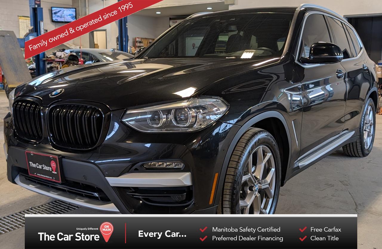 2021 BMW X3 xDrive30i  Premium Enhanced | One Owner | Clean, Well Serviced | Heads UP | Heated seats/wheel | Wireless charging | Apple/Android | Navi | LOADED! 
 Key Features: 
 xDrive All-Wheel Drive 
 2.0L TwinPower Turbo (248 HP) 
 Premium Enhanced Package 
 Harman/Kardon Surround Sound 
 Head-Up Display 
 Panoramic Sunroof 
 Ambient Interior Lighting 
 Live Cockpit Digital Display 
 Apple CarPlay (Wireless) 
 Comfort: Heated Front Seats & Heated Steering Wheel 
 Driver Assistance: Backup Camera & Front/Rear Parking Sensors 
 Power Liftgate 
 One Owner 
 Fantastic Service Records 
 Brand New Tires & Brakes 
 
 
 Well Specd Where It Actually Matters: 
 Premium Enhanced is the package most are afterHUD, Harman/Kardon audio, and the upgraded digital cockpit are meaningful upgrades. 
 
 
 Single Ownership with Proper Maintenance: 
 One owner with strong service records already puts this ahead of the average X3. Add in brand new tires and brakes, and its the kind of example that doesnt come with immediate expenses. 
 
 
 A Balanced, Easy-to-Live-With Luxury SUV: 
 The X3 hits a strong middle groundcomfortable, refined, and practical without feeling oversized. With the right spec and maintenance history like this, its a straightforward choice for someone who wants a premium SUV. 
 
 
 We are a local Family Owned business and we try to do things a little different. 
 
 At The Car Store on Main every vehicle is Manitoba Safety Certified. 
 Every vehicle sold is eligible for the Advantage Plan: 
 30 Day Warranty on all MB Safety certificate related items. 
 CarFax Vehicle History Report 
 2 sets of Keys 
 Wholesale access to all other Miscellaneous Accessories (i.e. Wtr Tires, Remote Starr, all misc vehicle accessories/parts, etc...) 
 And of course a Full tank of Gas. 
 
 There is no Gimmicks or games, we are always aggressive on our prices and try to separate ourselves from the rest. 
 We also have an on-site Certified Banker who shops to get the best possible interest rates in with all Major Banks and Credit Unions! 
 
 Come to our Brand New modern showroom and see what makes us Uniquely Different! 
 
 Located on Main St. just North of Chief Peguis Trail. 
 
 To schedule an appointment call us directly at 204-669-1248 or email sales@thecarstore.ca 
 
 The Car Store on Main 
 -Uniquely Different- 
 
 www.thecarstore.ca 
 Local: 204-669-1248 
 Toll Free: 877-634-2975 
 
 A local family owned business unlike typical car lots, there are no pressure tactics, no games, no gimmicks, no Sales Manager, General Manager or Used Car Manager, just straight answers and fair deals all the time! 
 
 *PRICE DOES NOT INCLUDE TAXES (G.S.T & P.S.T) 
 Dealer Permit # 4481