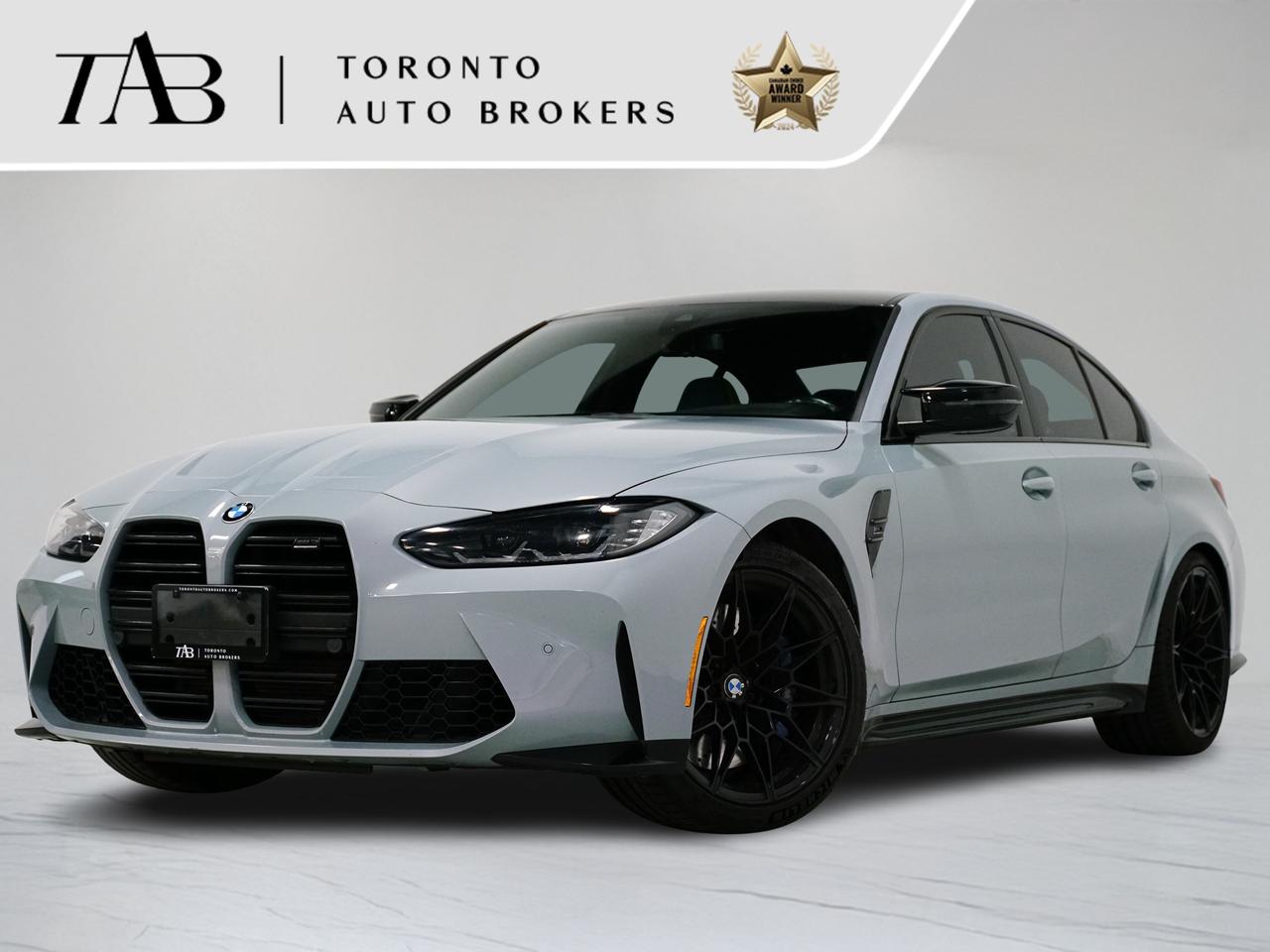 This 2022 BMW M3 Competition is a Canadian vehicle with a clean Carfax report. Combining high-performance engineering, precision handling, and aggressive styling, this M3 Competition delivers an exhilarating driving experience while maintaining the luxury and craftsmanship BMW is known for.

Key Features:

Brooklyn Grey Metallic - $895.00
LED Headlights - $500.00
xDrive All-Wheel Drive (AWD)
Sport-Tuned Suspension
Premium Leather Interior
Advanced Infotainment & Safety Features
Performance Wheels and Tires
Aggressive Exterior Styling

NOW OFFERING 3 MONTH DEFERRED FINANCING PAYMENTS ON APPROVED CREDIT. 

WE OFFER THE BEST FINANCE RATES, AND DONT CHARGE ANY FINANCING FEE

Looking for a top-rated pre-owned luxury car dealership in the GTA? Look no further than Toronto Auto Brokers (TAB)! Were proud to have won multiple awards, including the 2024 AutoTrader Best Priced Dealer, the 2026 Best in Business award, the 2025 CarGurus Award, the 2026 Top Choice Award, the 2026 Dealer Rater Consumer Satisfaction Award, the 2026 Canadian Choice Award, the 2026 Three Best Rated Dealer Award, and many more!

With 30 years of experience serving the Greater Toronto Area, TAB is a respected and trusted name in the pre-owned luxury car industry. Our 30,000 sq.Ft indoor showroom is home to a wide range of luxury vehicles from top brands like BMW, Mercedes-Benz, Audi, Porsche, Land Rover, Jaguar, Aston Martin, Bentley, Maserati, and more. And we dont just serve the GTA, were proud to offer our services to all cities in Canada, including Vancouver, Montreal, Calgary, Edmonton, Winnipeg, Saskatchewan, Halifax, and more.

At TAB, were committed to providing a no-pressure environment and honest work ethics. As a family-owned and operated business, we treat every customer like family and ensure that every interaction is a positive one. Come experience the TAB Lifestyle at its truest form, luxury car buying has never been more enjoyable and exciting!

We offer a variety of services to make your purchase experience as easy and stress-free as possible. From competitive and simple financing and leasing options to extended warranties, aftermarket services, and full history reports on every vehicle, we have everything you need to make an informed decision. We welcome every trade, even if youre just looking to sell your car without buying, and when it comes to financing or leasing, we offer same day approvals, with access to over 50 lenders, including all of the banks in Canada. Feel free to check out your own Equifax credit score without affecting your credit score, simply click on the Equifax tab above and see if you qualify.

Call us today or visit our website to learn more about our inventory and services. And remember, all prices exclude applicable taxes and licensing, and vehicles can be certified at an additional cost of $999.
