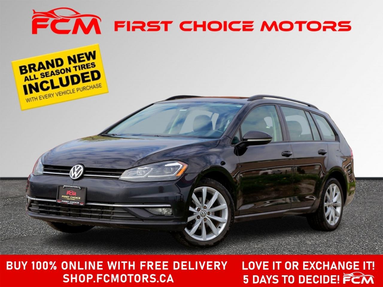 ** ** SPECIAL LIMITED TIME OFFER ** ** PURCHASE ANY VEHICLE THIS WEEK AND RECEIVE 4 BRAND-NEW ALL-SEASON TIRES AT NO ADDITIONAL COST!!! DON   T MISS THIS EXCLUSIVE CHANCE TO UPGRADE YOUR RIDE AND STAY PREPARED FOR ANY WEATHER!!! <br><br>EXCITING NEWS FROM FIRST CHOICE MOTORS! Our brand-new online showroom is now open to the public, bringing the ultimate car shopping experience right to your fingertips! Enjoy a 100% online car shopping experience, with over 500 certified vehicles in stock, comprehensive protection plans, and thousands of new auto parts & accessories available! Plus, for a limited time, were offering FREE deliveries across Ontario on all vehicle purchases! Dont miss out   visit Shop.fcmotors.ca to find and upgrade your perfect vehicle today!<br><br>Welcome to First Choice Motors, the largest car dealership in Toronto of pre-owned cars, SUVs, and vans priced between $5000-$15,000. With an impressive inventory of over 300 vehicles in stock, we are dedicated to providing our customers with a vast selection of affordable and reliable options. <br><br>Were thrilled to offer a used 2018 Volkswagen Golf SportWagen 4MOTION, black color with 207,000km (STK#9810) This vehicle was $11990 NOW ON SALE FOR $10990. It is equipped with the following features:<br>- Manual Transmission<br>- Leather Seats<br>- Sunroof<br>- Heated seats<br>- All wheel drive<br>- Bluetooth<br>- Apple CarPlay<br>- Reverse camera<br>- Alloy wheels<br>- Power windows<br>- Power locks<br>- Power mirrors<br>- Air Conditioning<br><br>At First Choice Motors, we believe in providing quality vehicles that our customers can depend on. All our vehicles come with a 36-day guarantee on all safety related items. We also offer additional warranty options up to 5 years for our customers who want extra peace of mind.<br><br>Furthermore, all our vehicles are sold fully certified with brand new brakes rotors and pads, a fresh oil change, and brand new set of all-season tires installed & balanced. You can be confident that this car is in excellent condition and ready to hit the road.<br><br>At First Choice Motors, we believe that everyone deserves a chance to own a reliable and affordable vehicle. Thats why we offer financing options with low interest rates starting at 7.9% O.A.C. Were proud to approve all customers, including those with bad credit, no credit, students, and even 9 socials. Our finance team is dedicated to finding the best financing option for you and making the car buying process as smooth and stress-free as possible.<br><br>Our dealership is open 7 days a week to provide you with the best customer service possible. We carry the largest selection of used vehicles for sale under $9990 in all of Ontario. We stock over 300 cars, mostly Hyundai, Chevrolet, Mazda, Honda, Volkswagen, Toyota, Ford, Dodge, Kia, Mitsubishi, Acura, Lexus, and more. With our ongoing sale, you can find your dream car at a price you can afford. Come visit us today and experience why we are the best choice for your next used car purchase!<br><br>All prices include $22.00 OMVIC Fee.  Excludes, license plates, ownership registration and ONTARIO HST (13%)<br>*No Credit Card payments can be accepted for Vehicle Purchases*